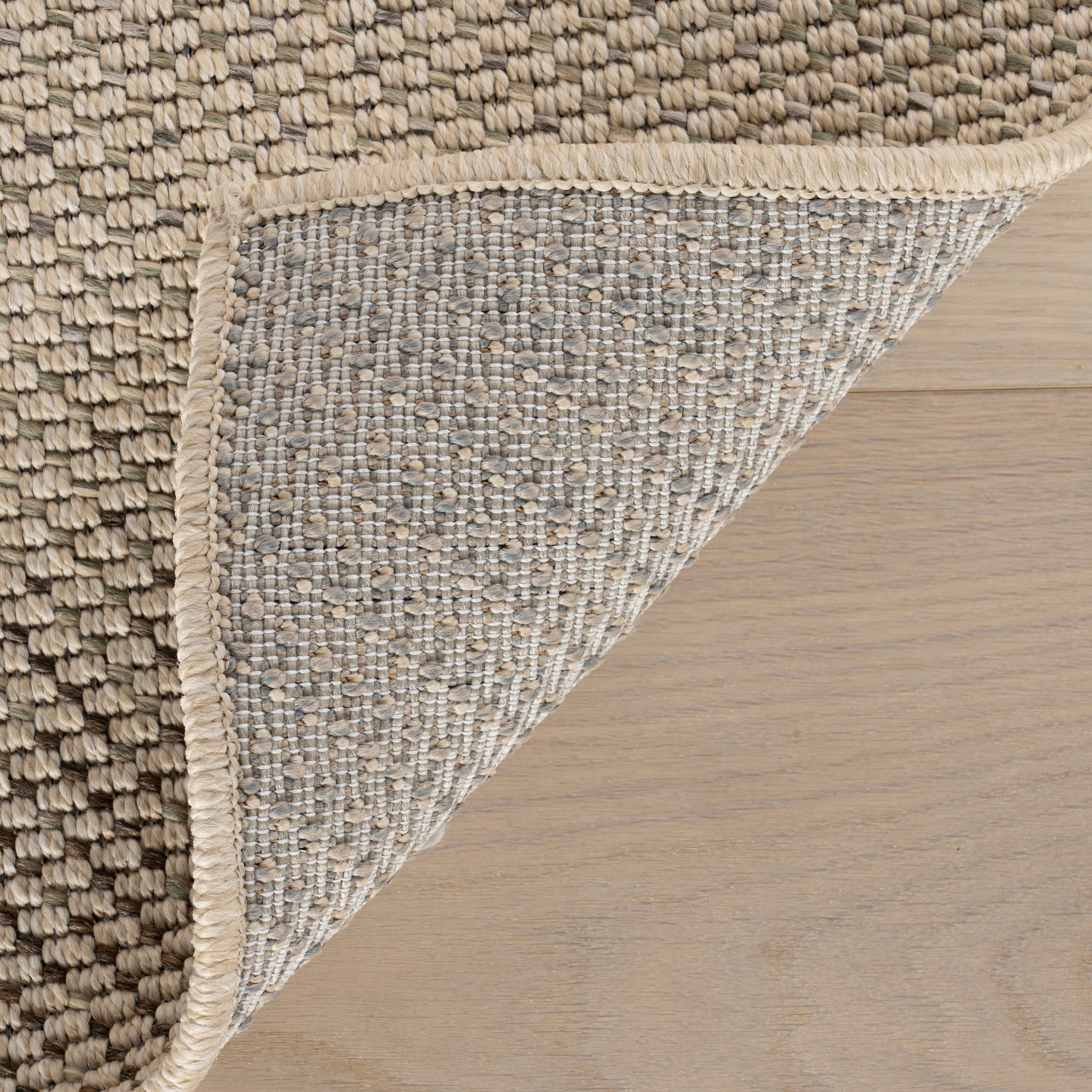 Ondine Modern Striped Indoor/Outdoor Rug | Sand - Image 8