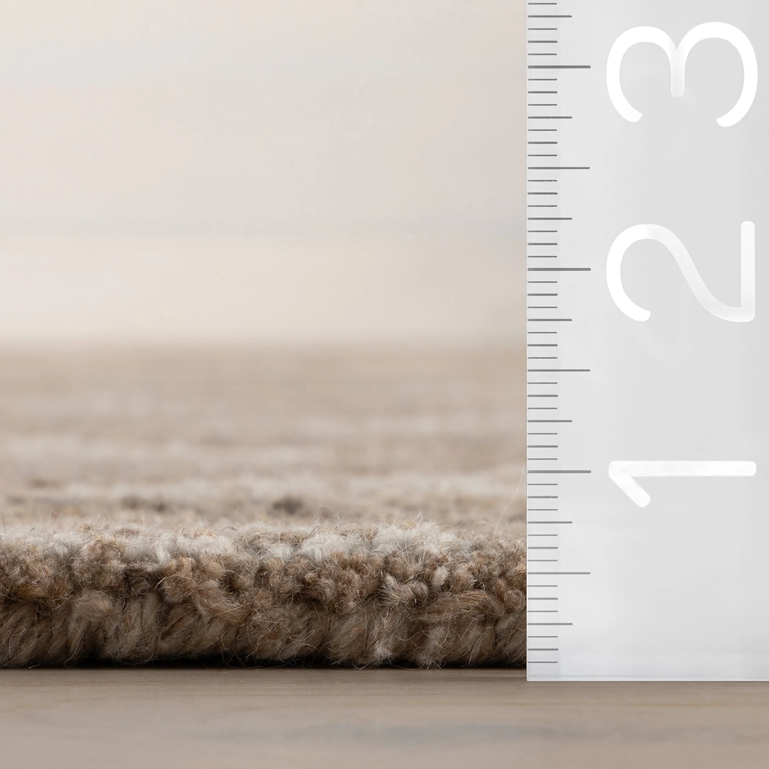 Ooti Geometric Block Wool Rug | Taupe - Image 5