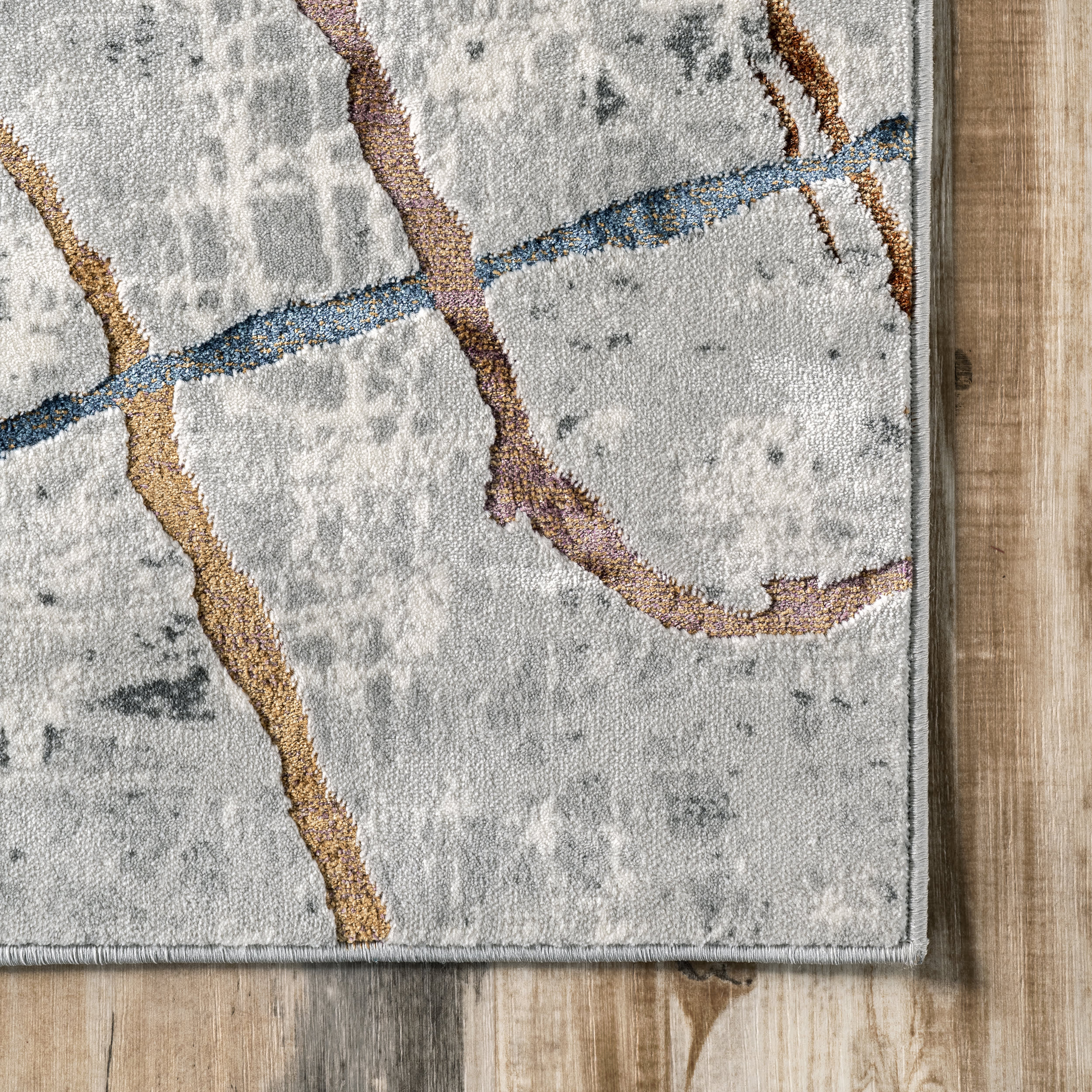 Opaline Abstract Rug | Light Grey - Image 3