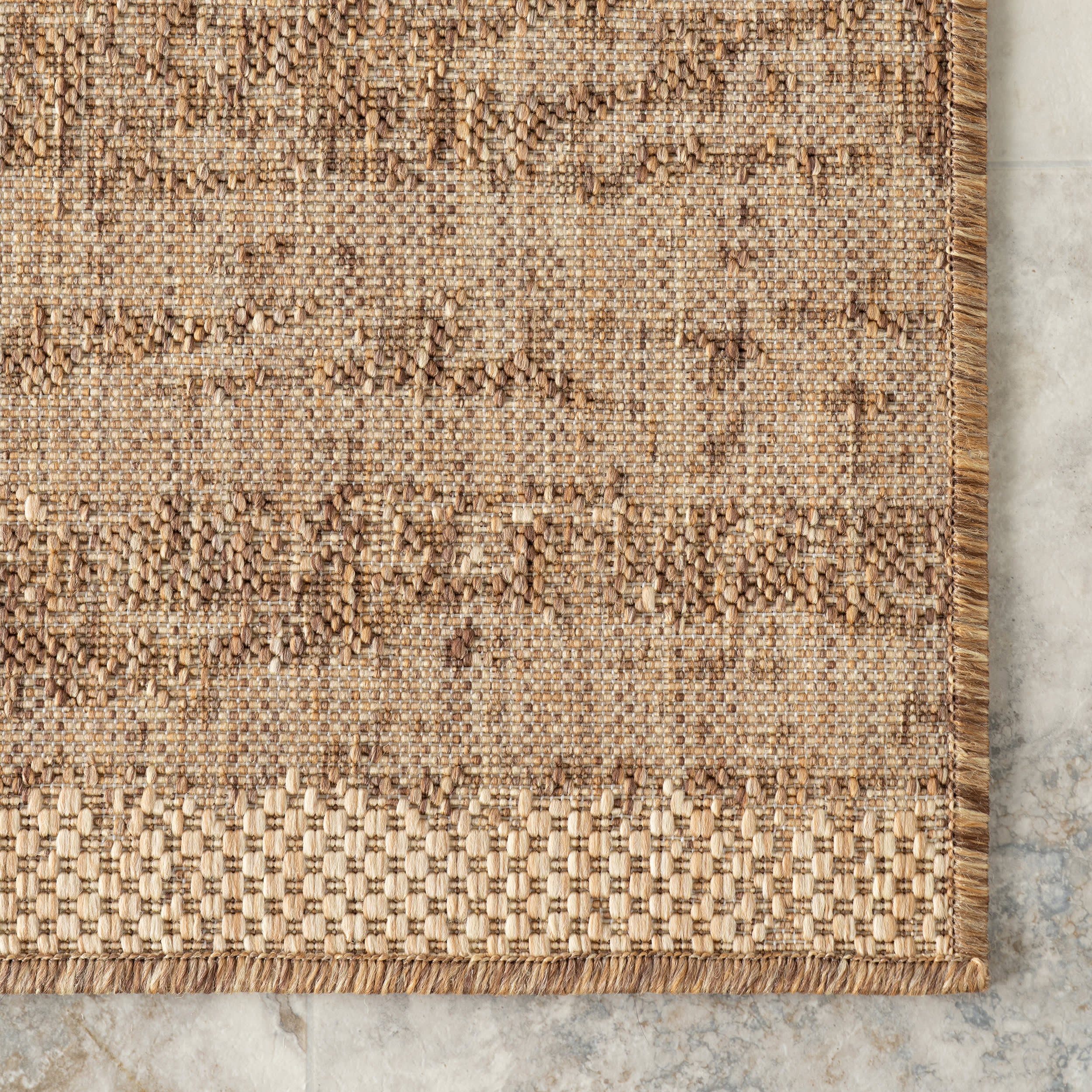 Ophira Abstract Indoor/Outdoor Rug | Light Brown - Image 4