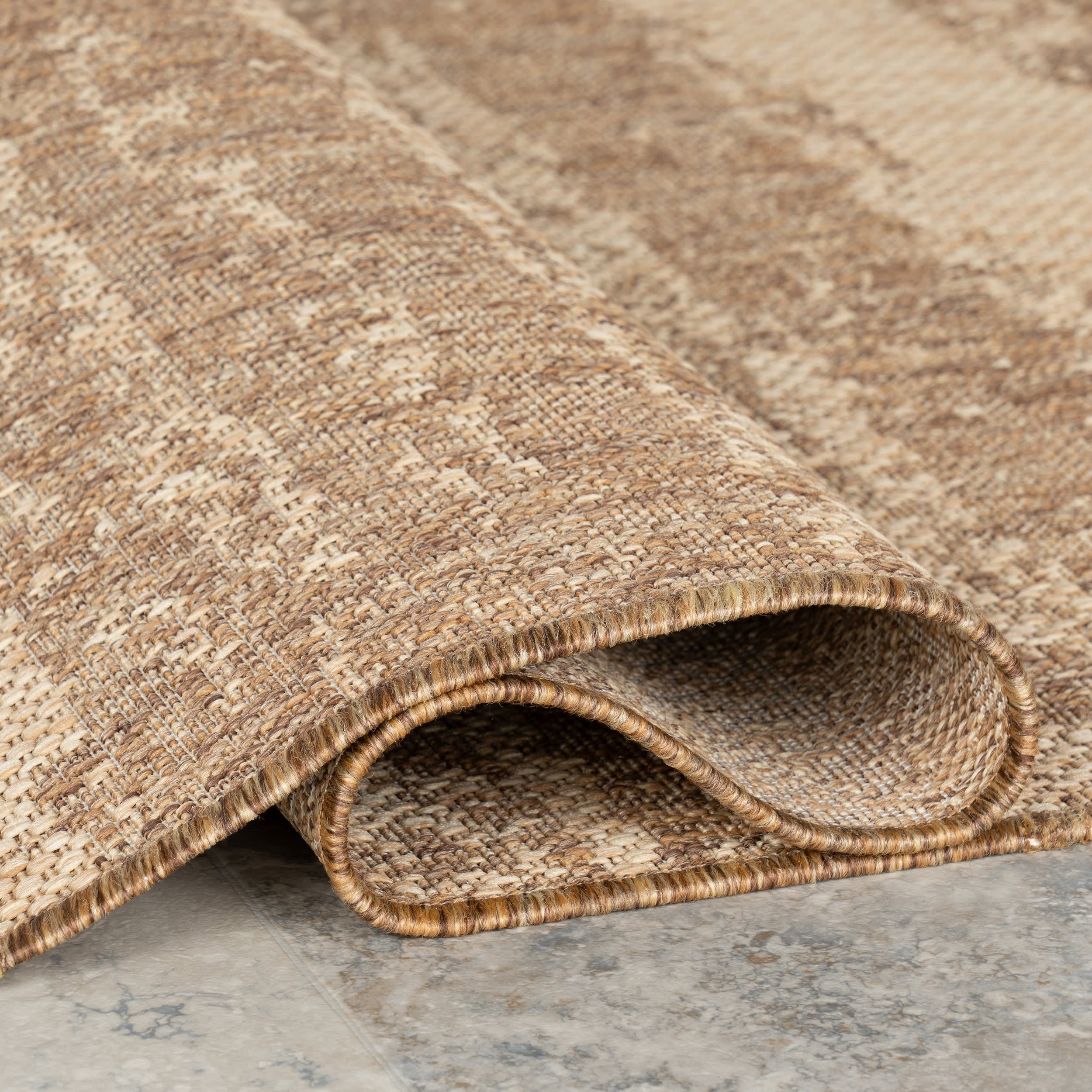 Ophira Abstract Indoor/Outdoor Rug | Light Brown - Image 8