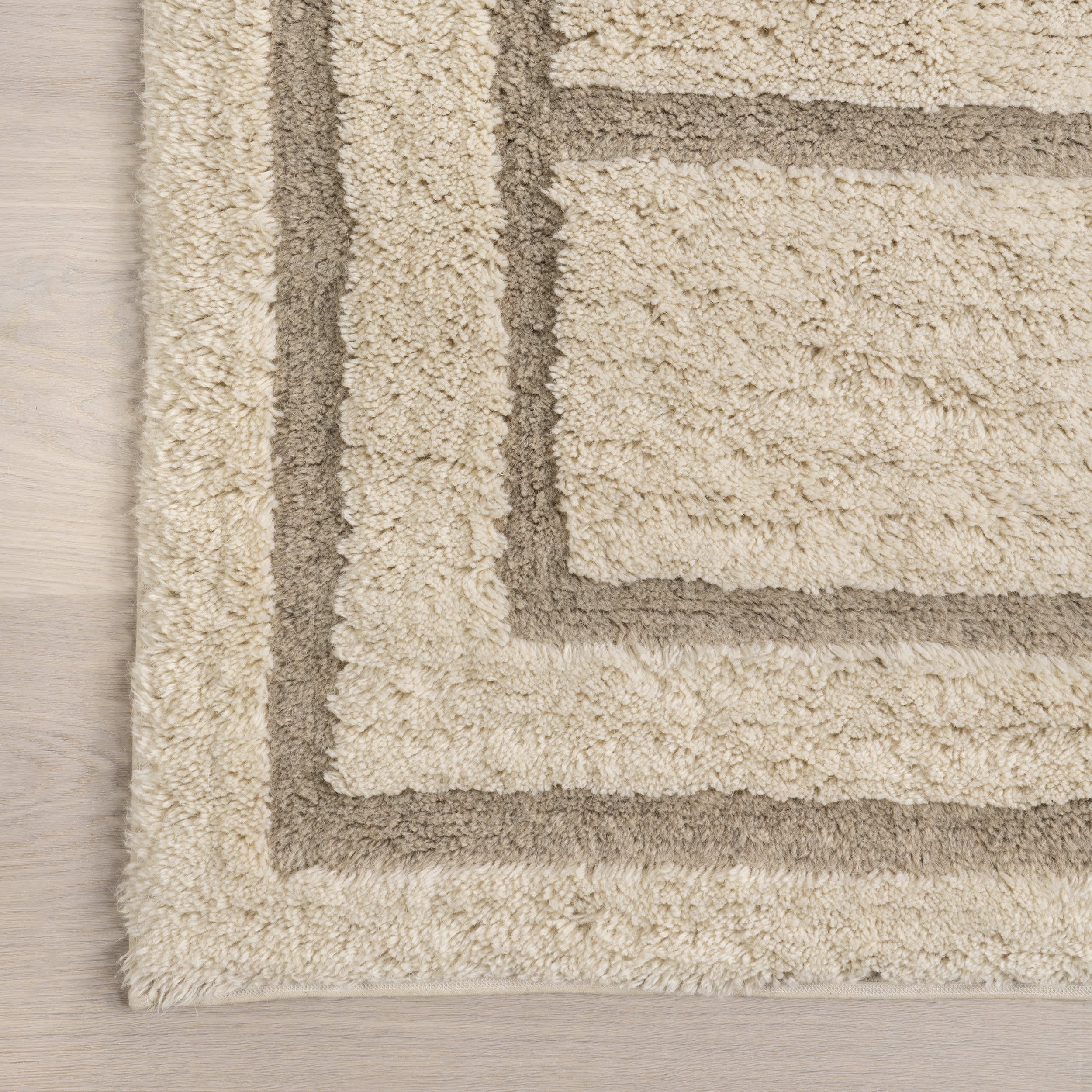 Ora Geometric Wool Washable Rug | Ivory - Image 3