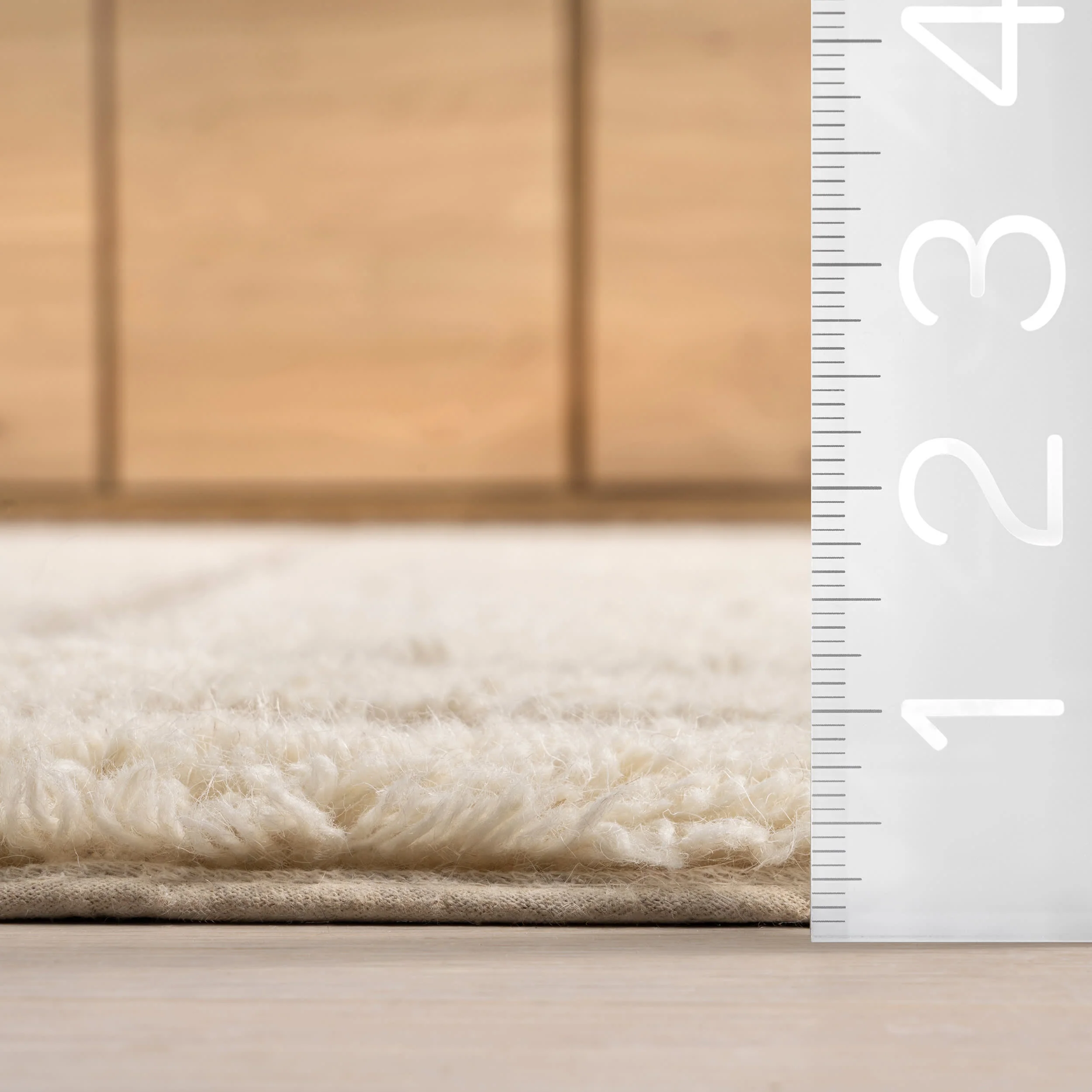 Ora Geometric Wool Washable Rug | Ivory - Image 5