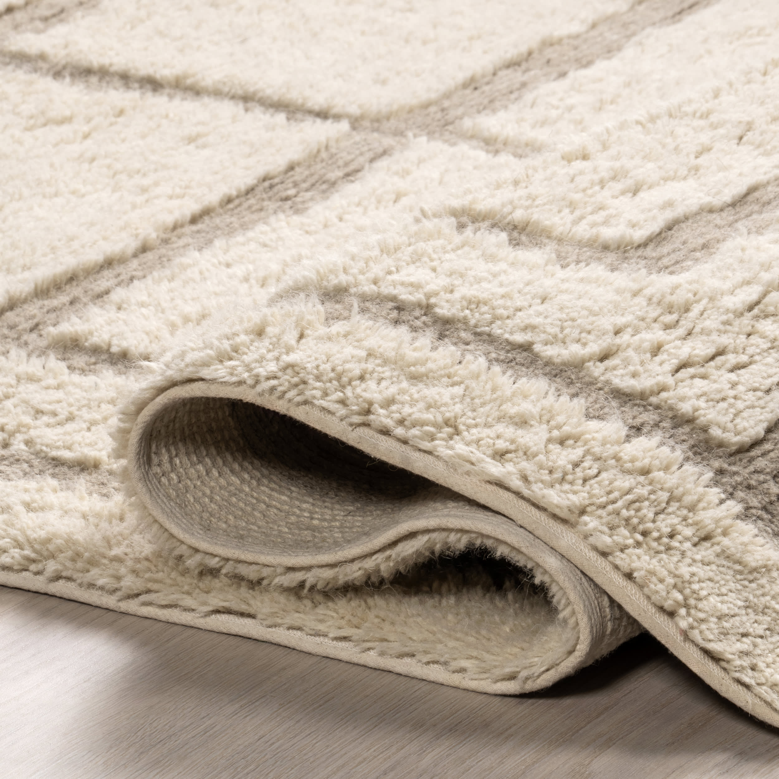 Ora Geometric Wool Washable Rug | Ivory - Image 8