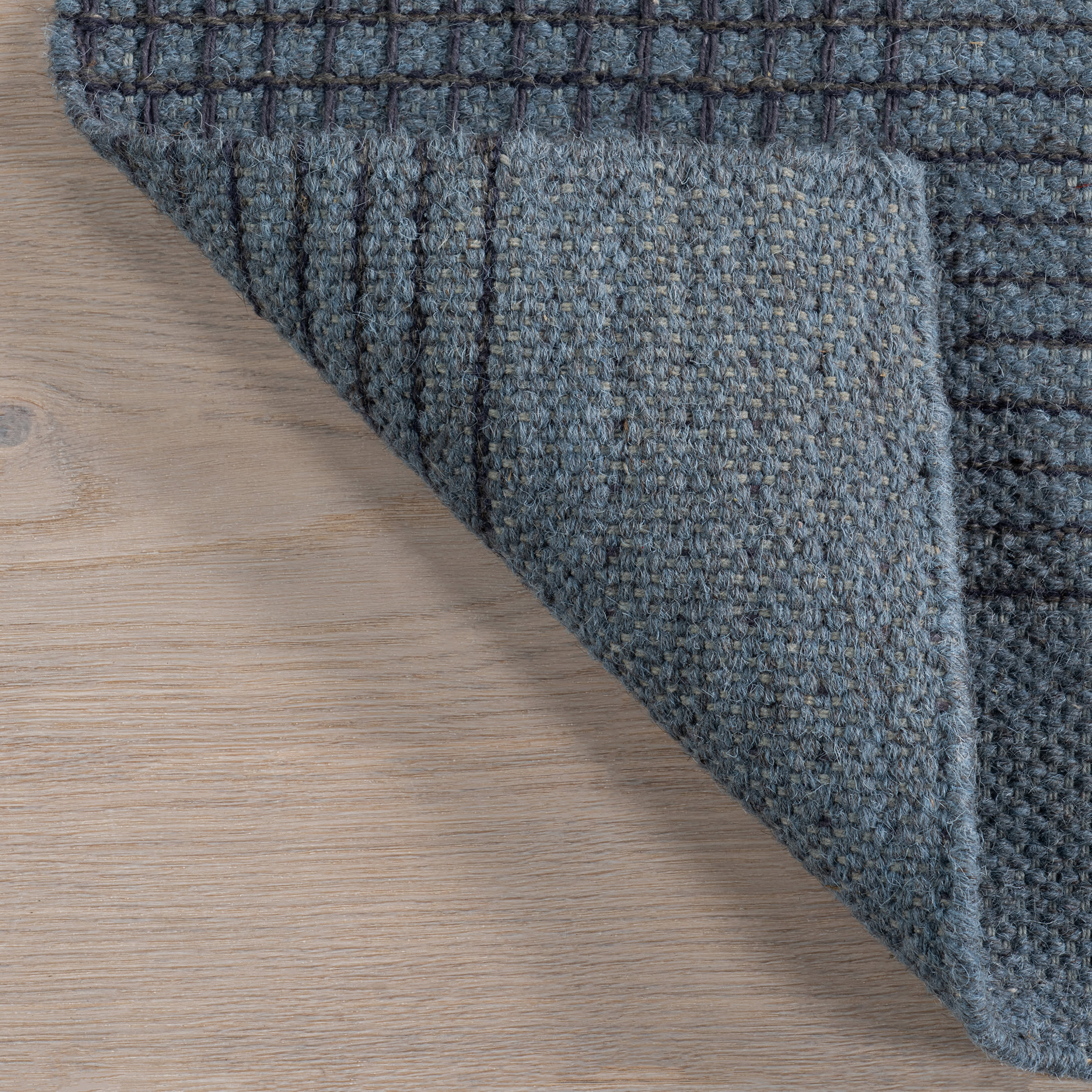 Oregon Plaid Wool Rug | Blue - Image 5