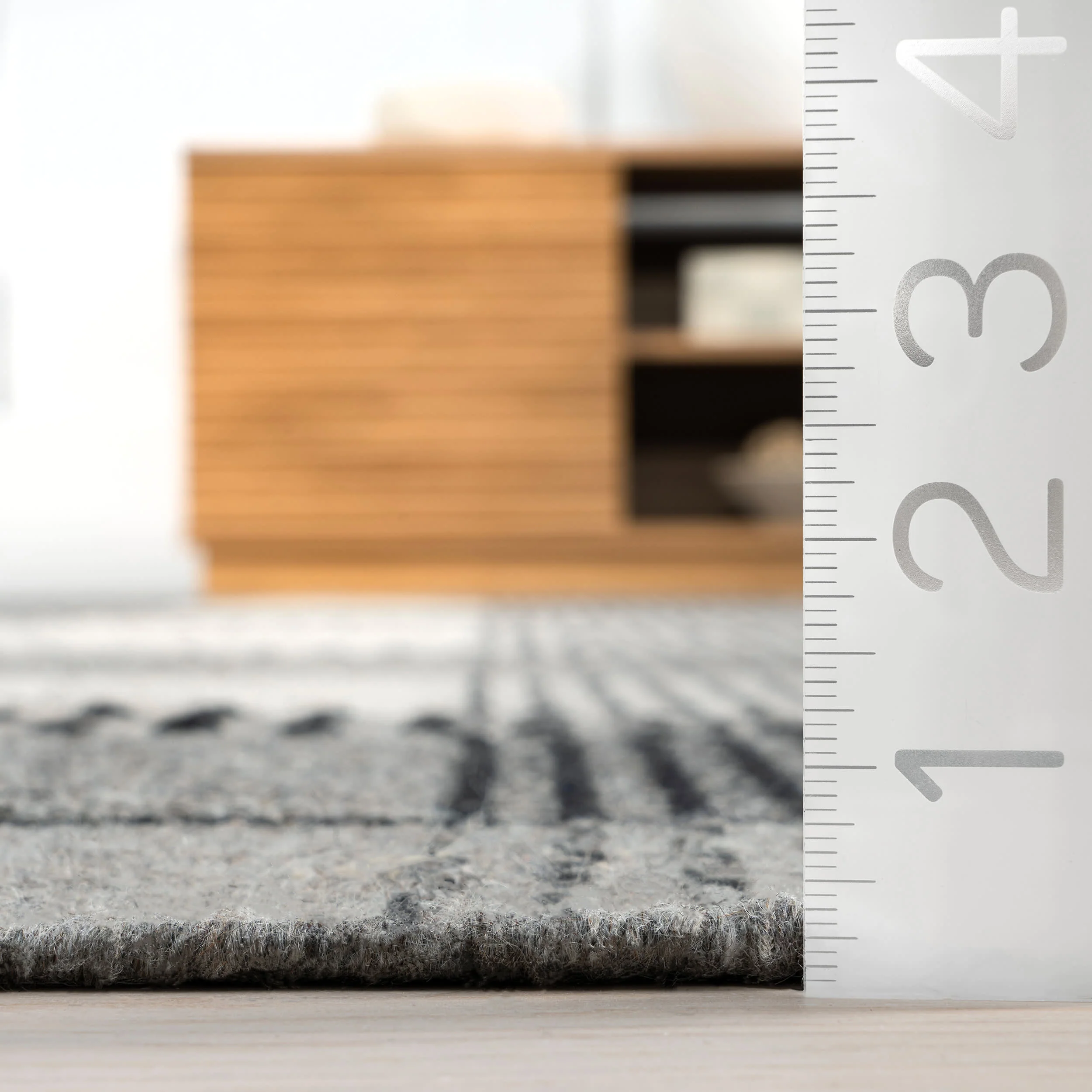 Oregon Plaid Wool Rug | Grey - Image 4