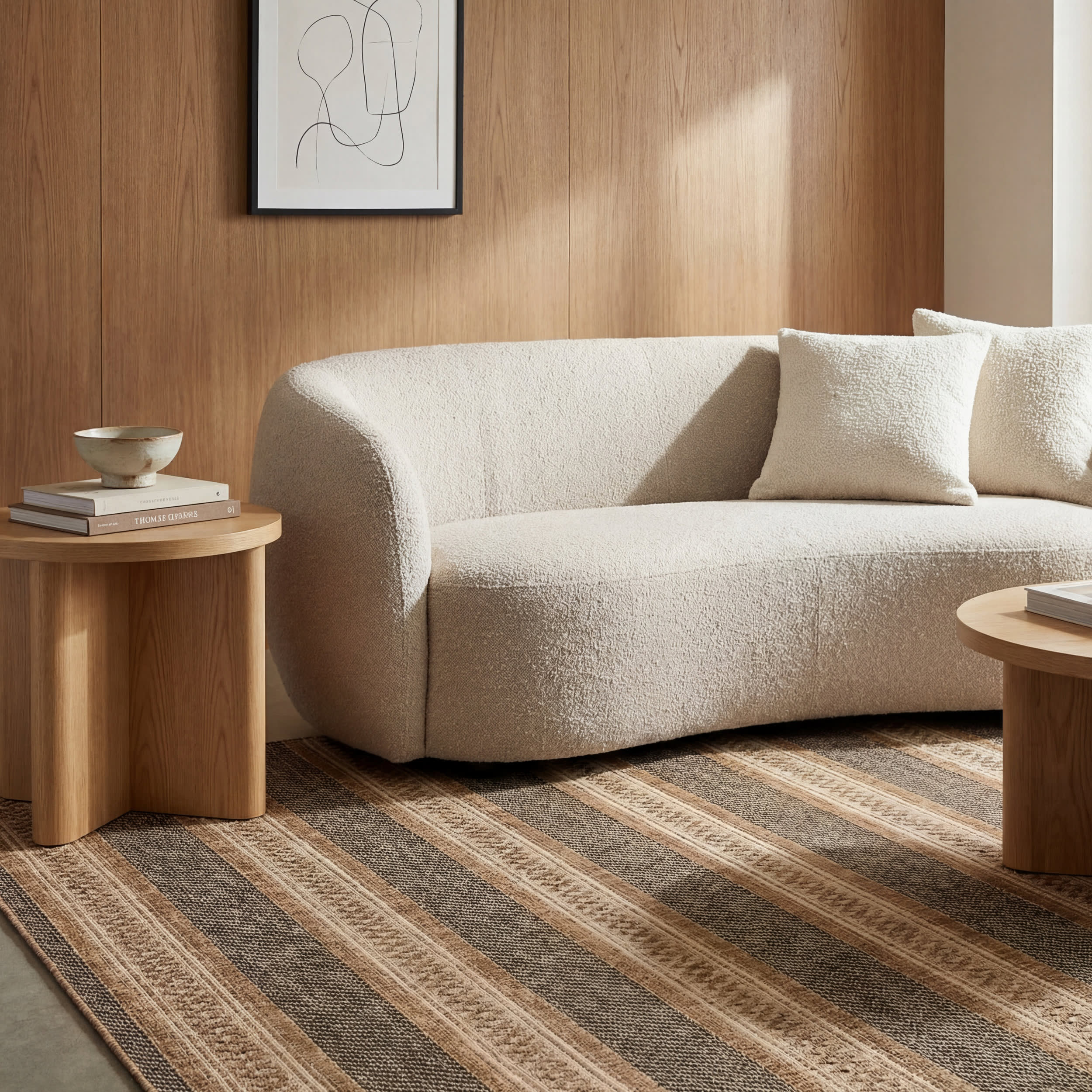 Oristela Modern Abstract Indoor/Outdoor Rug | Black - Image 5