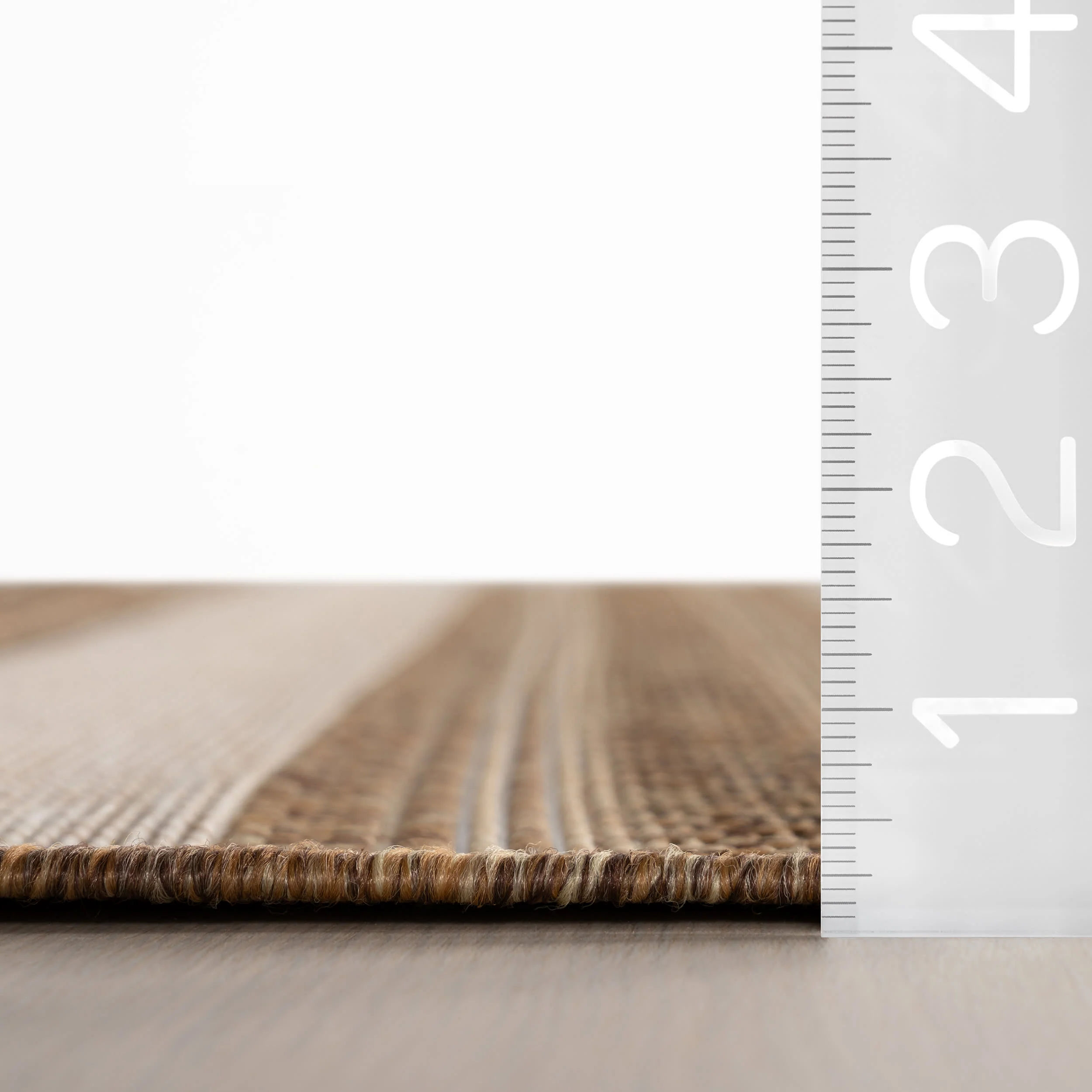 Oristela Modern Abstract Indoor/Outdoor Rug | Brown - Image 6