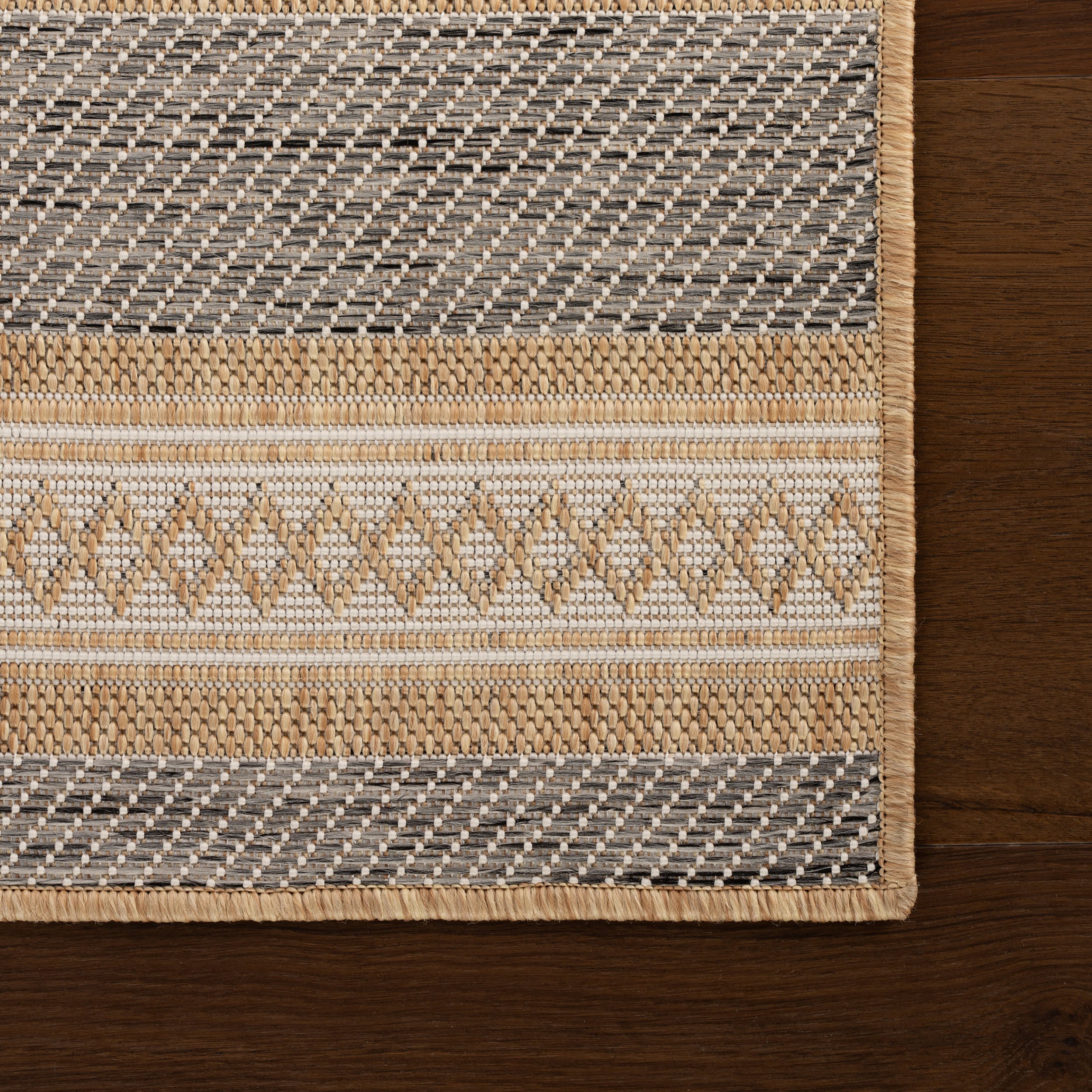 Oristela Modern Abstract Indoor/Outdoor Rug | Grey - Image 4