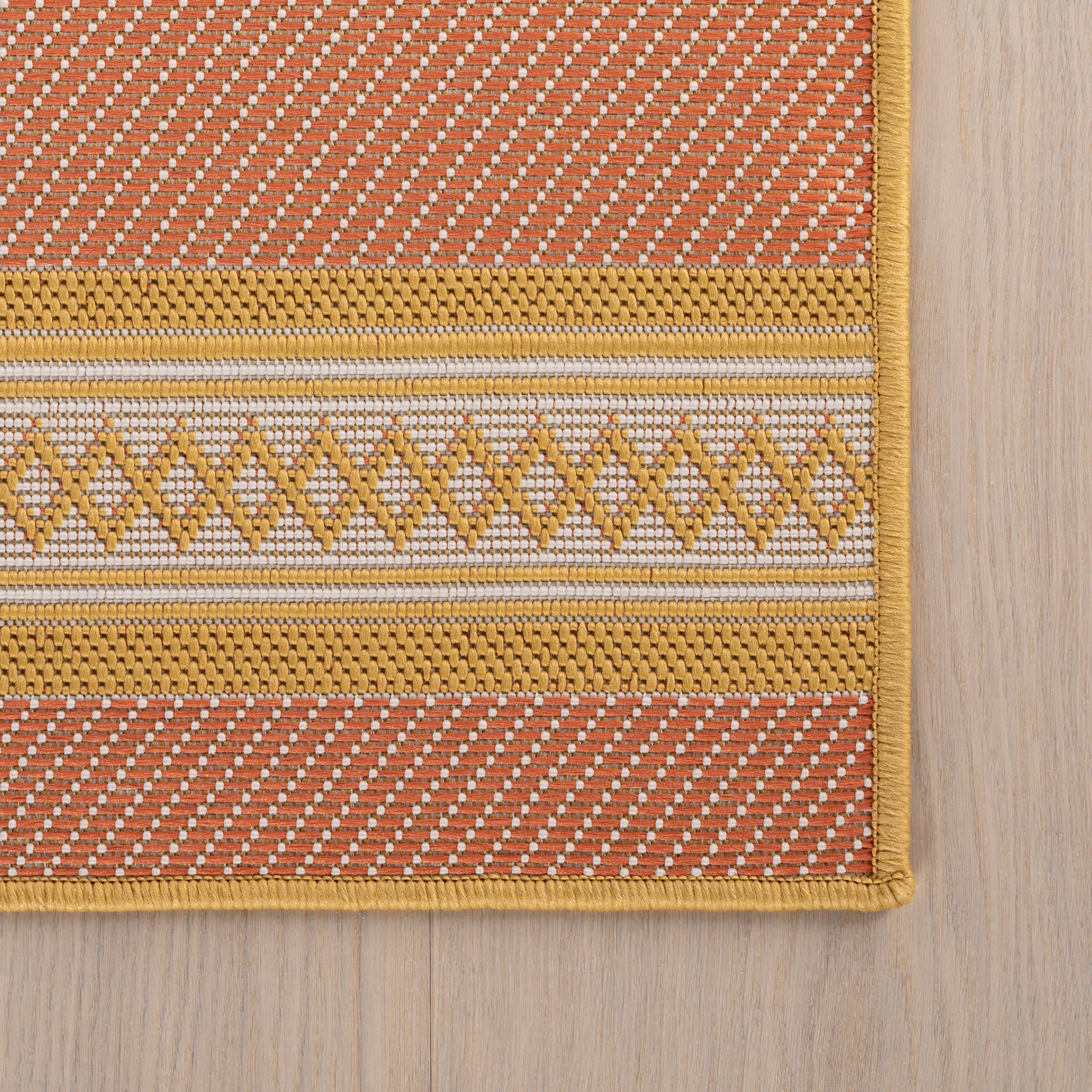 Oristela Modern Abstract Indoor/Outdoor Rug | Yellow - Image 4