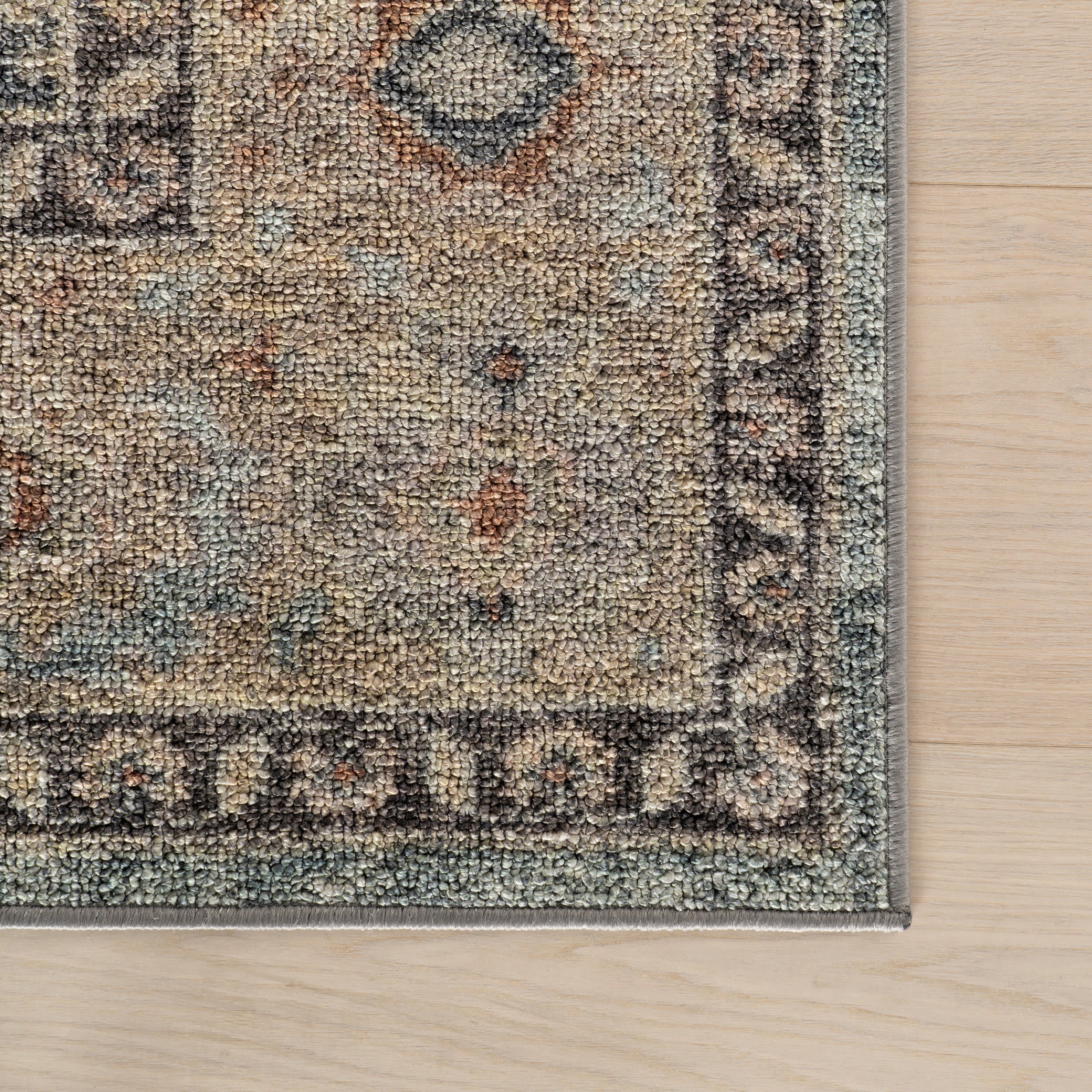 Orlind Traditional Bordered Washable Rug | Blue - Image 4