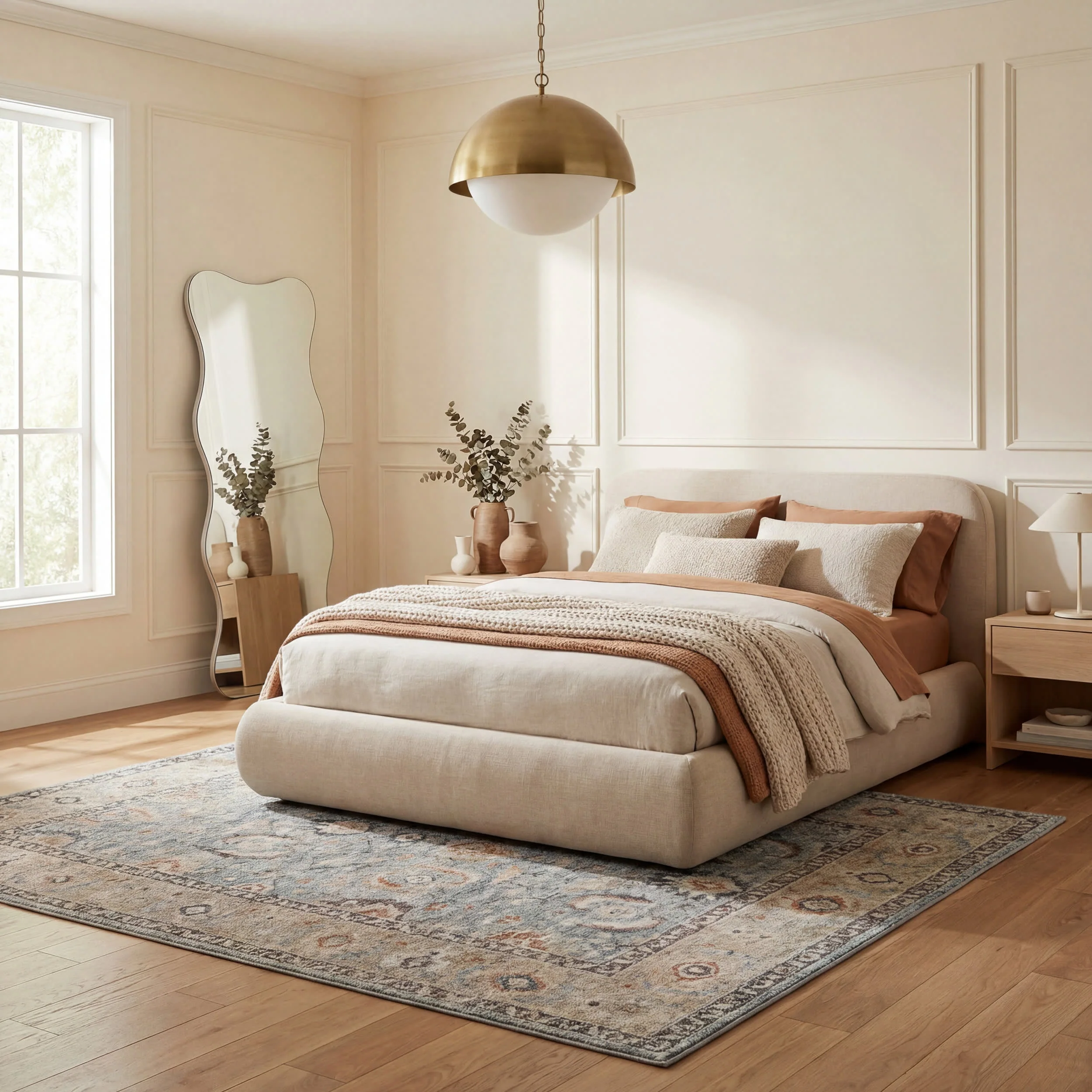 Orlind Traditional Bordered Washable Rug | Blue - Image 9