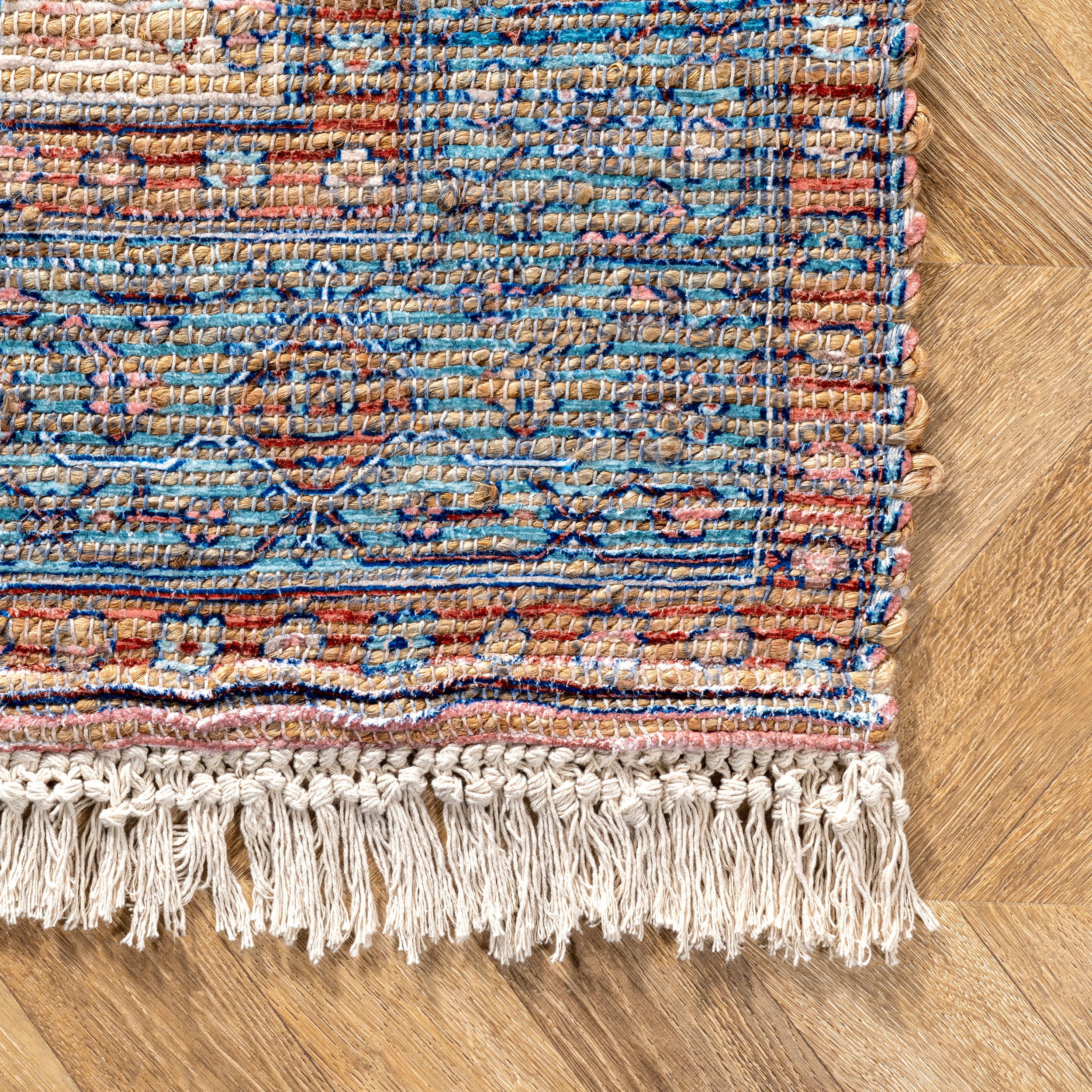 Ornate Medallion Tassel Rug | Multicolor - Image 3