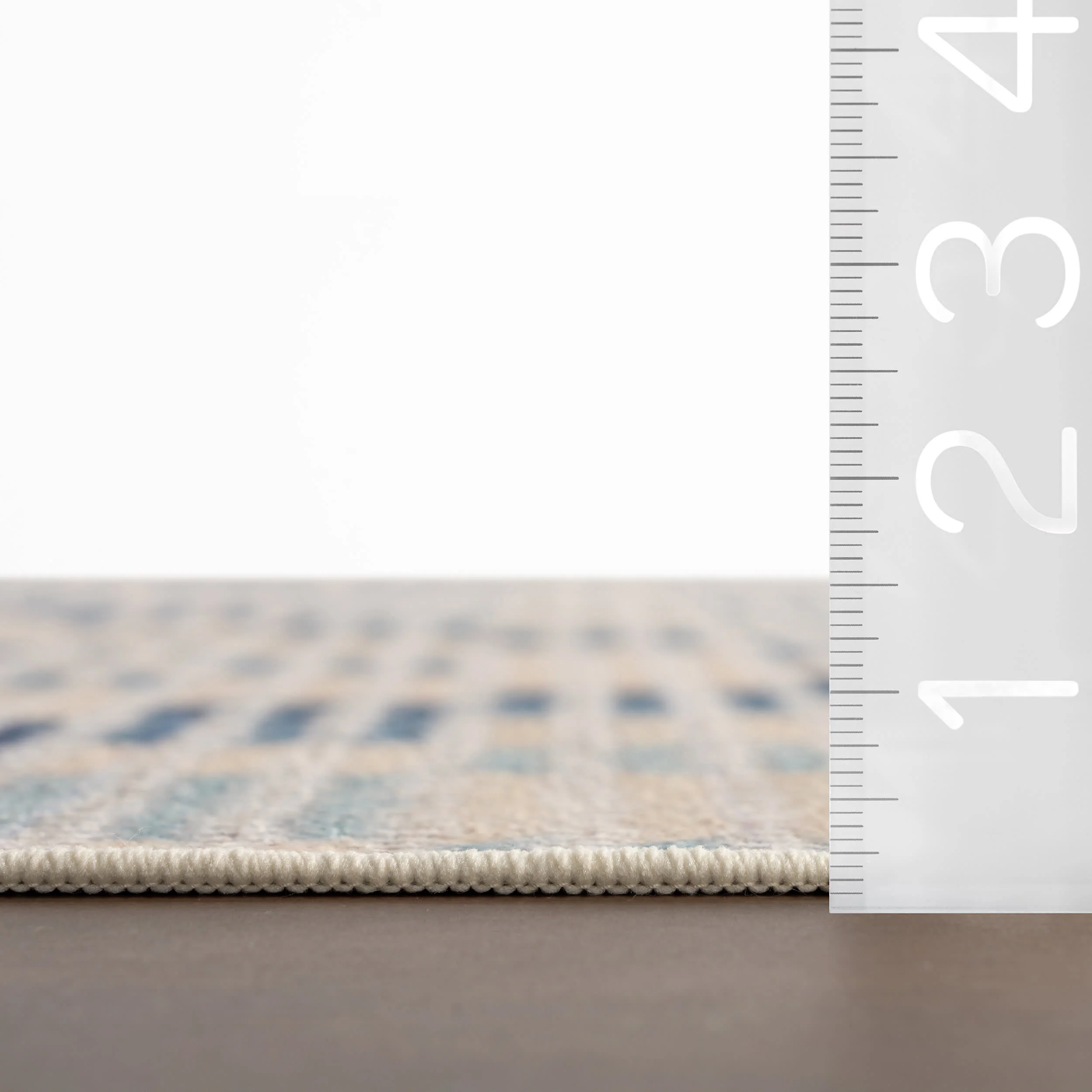 Orzalla Southwestern Diamond Washable Rug | Blue - Image 6