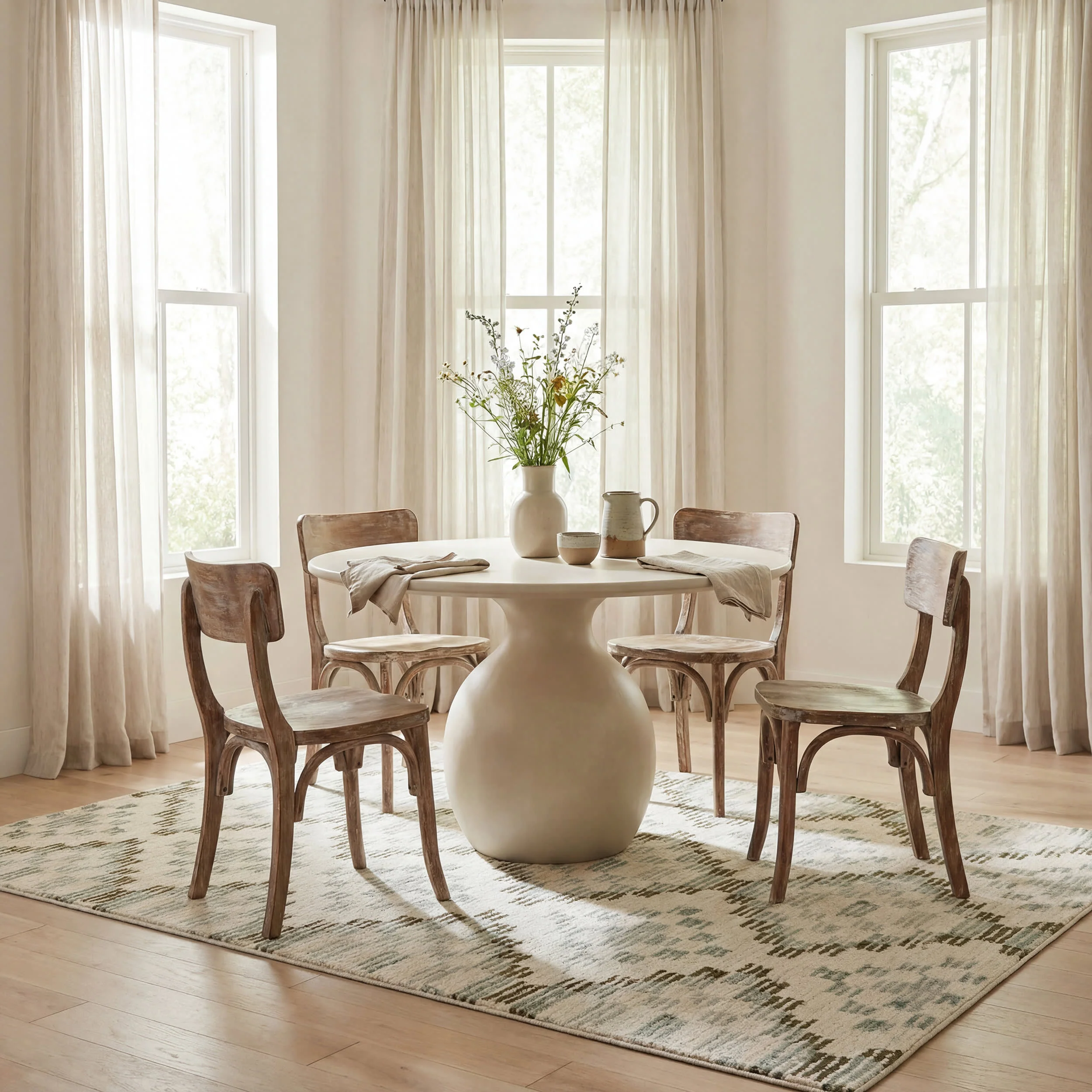 Orzalla Southwestern Diamond Washable Rug | Green - Image 4