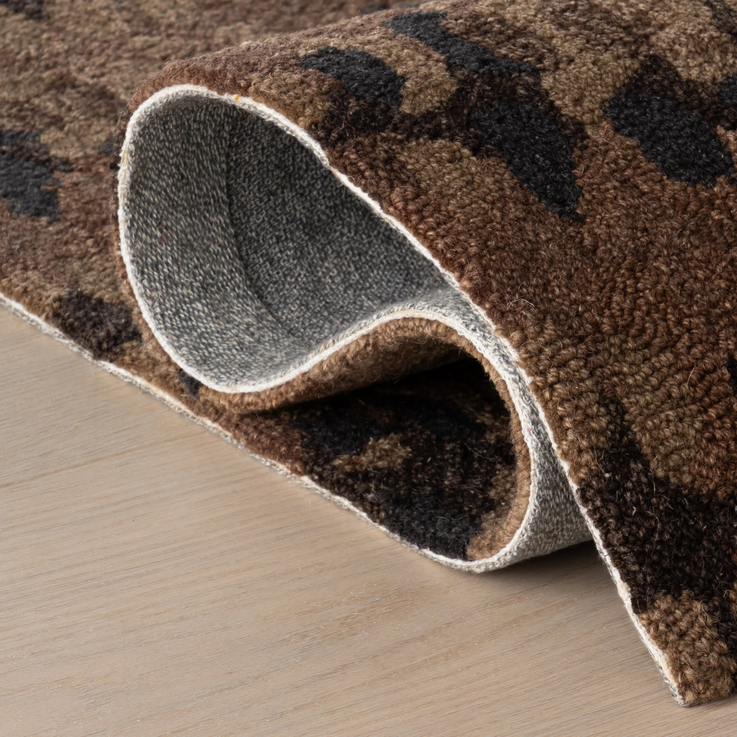 Paint Chip Hand Micro Hooked Wool Rug | Bark - Image 3