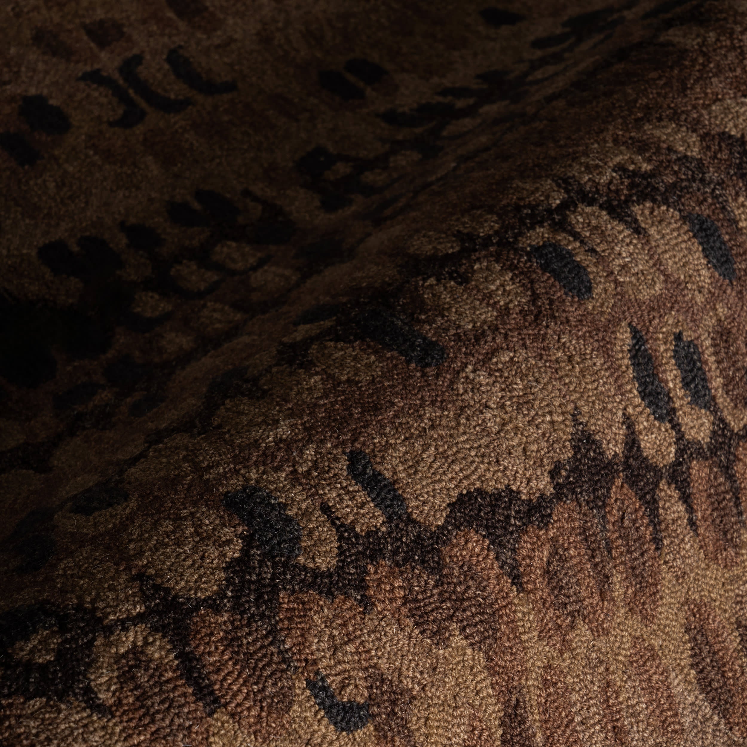 Paint Chip Hand Micro Hooked Wool Rug | Bark - Image 4