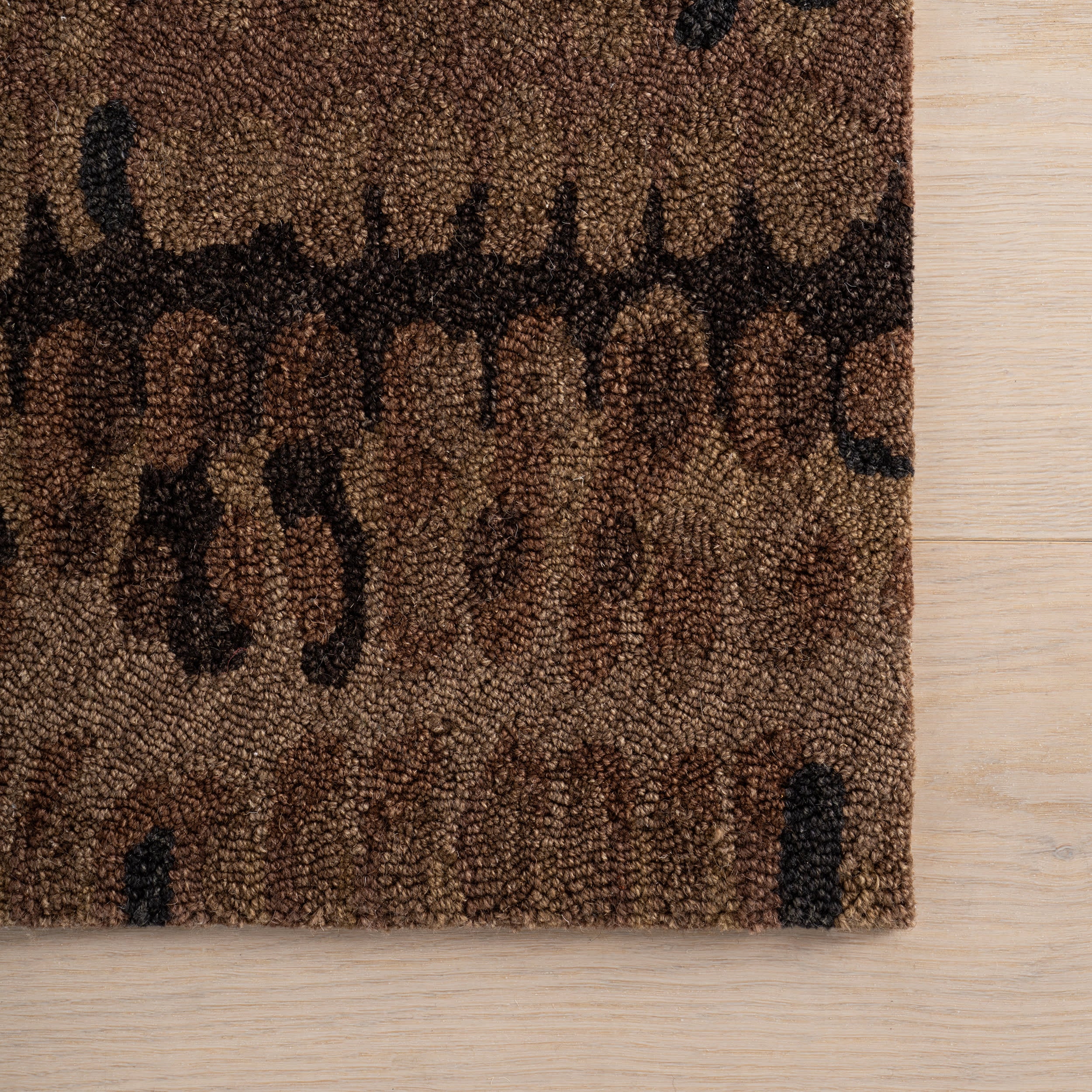 Paint Chip Hand Micro Hooked Wool Rug | Bark - Image 6
