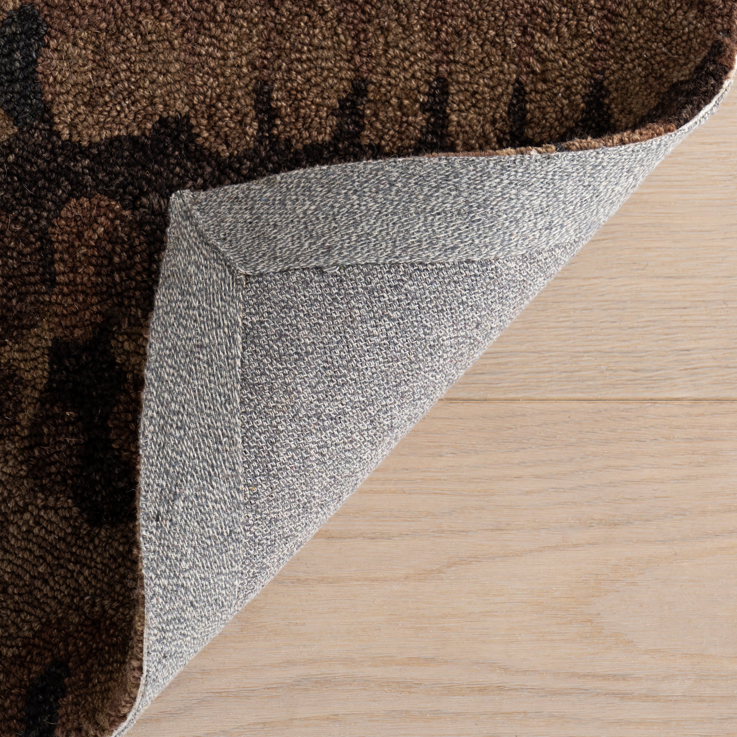 Paint Chip Hand Micro Hooked Wool Rug | Bark - Image 7