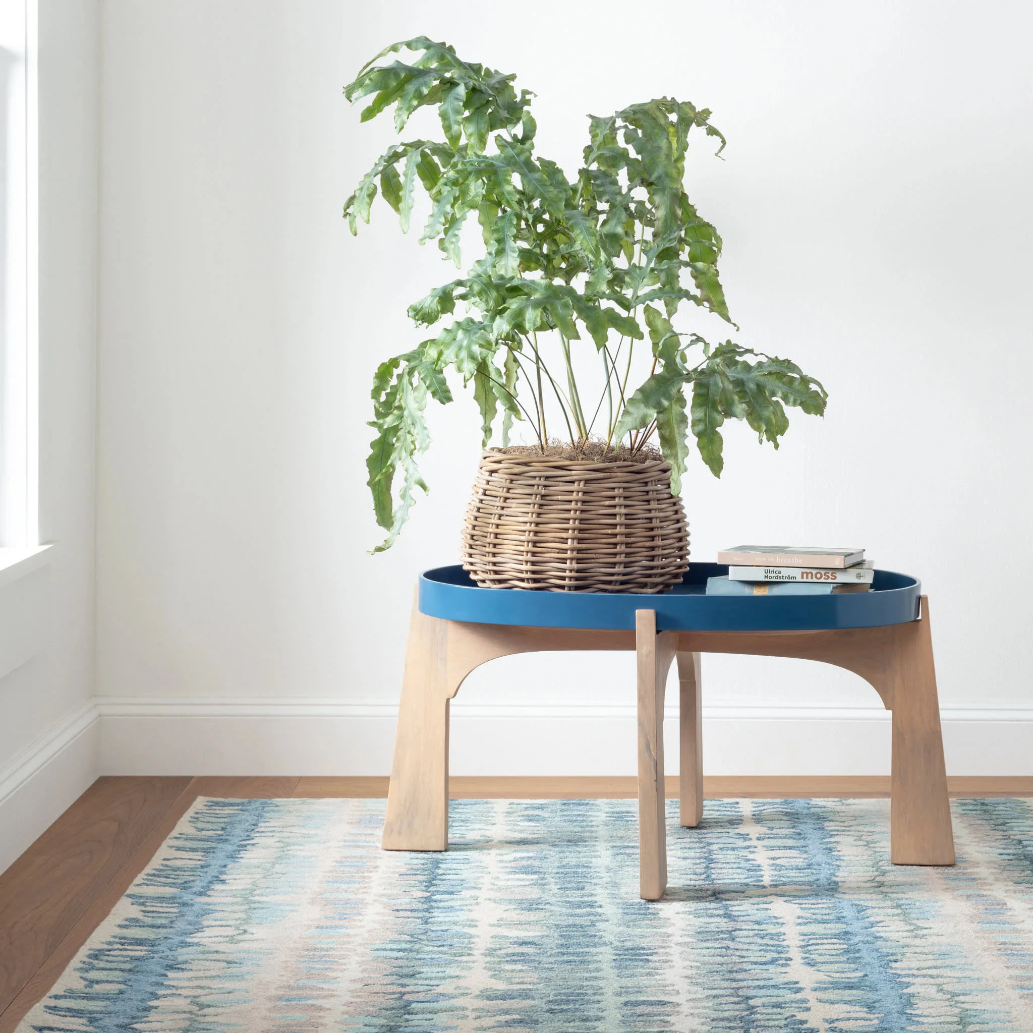 Paint Chip Hand Micro Hooked Wool Rug | Blue - Image 5