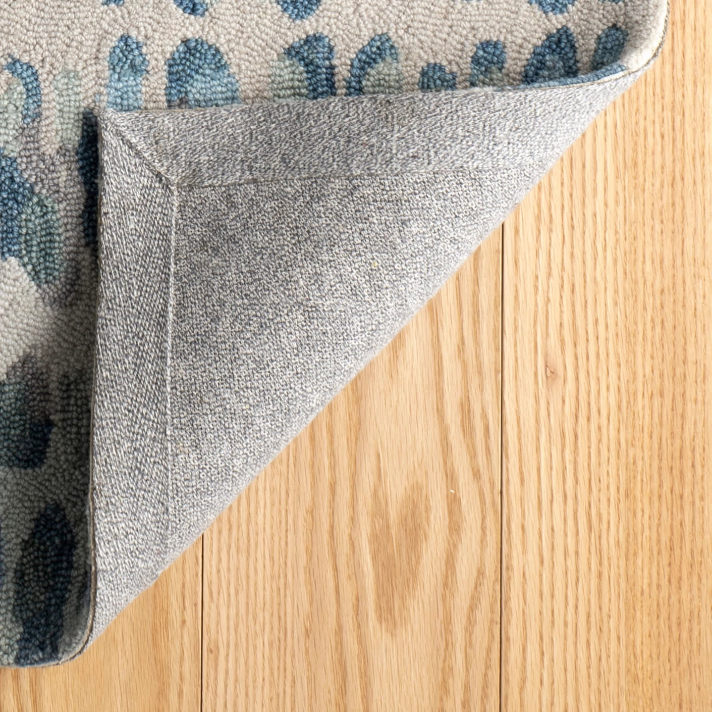 Paint Chip Hand Micro Hooked Wool Rug | Blue - Image 9
