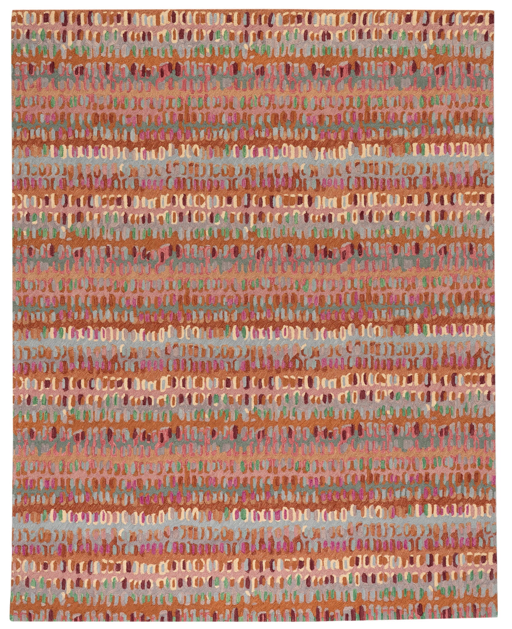 Paint Chip Hand Micro Hooked Wool Rug | Clay - Image 2