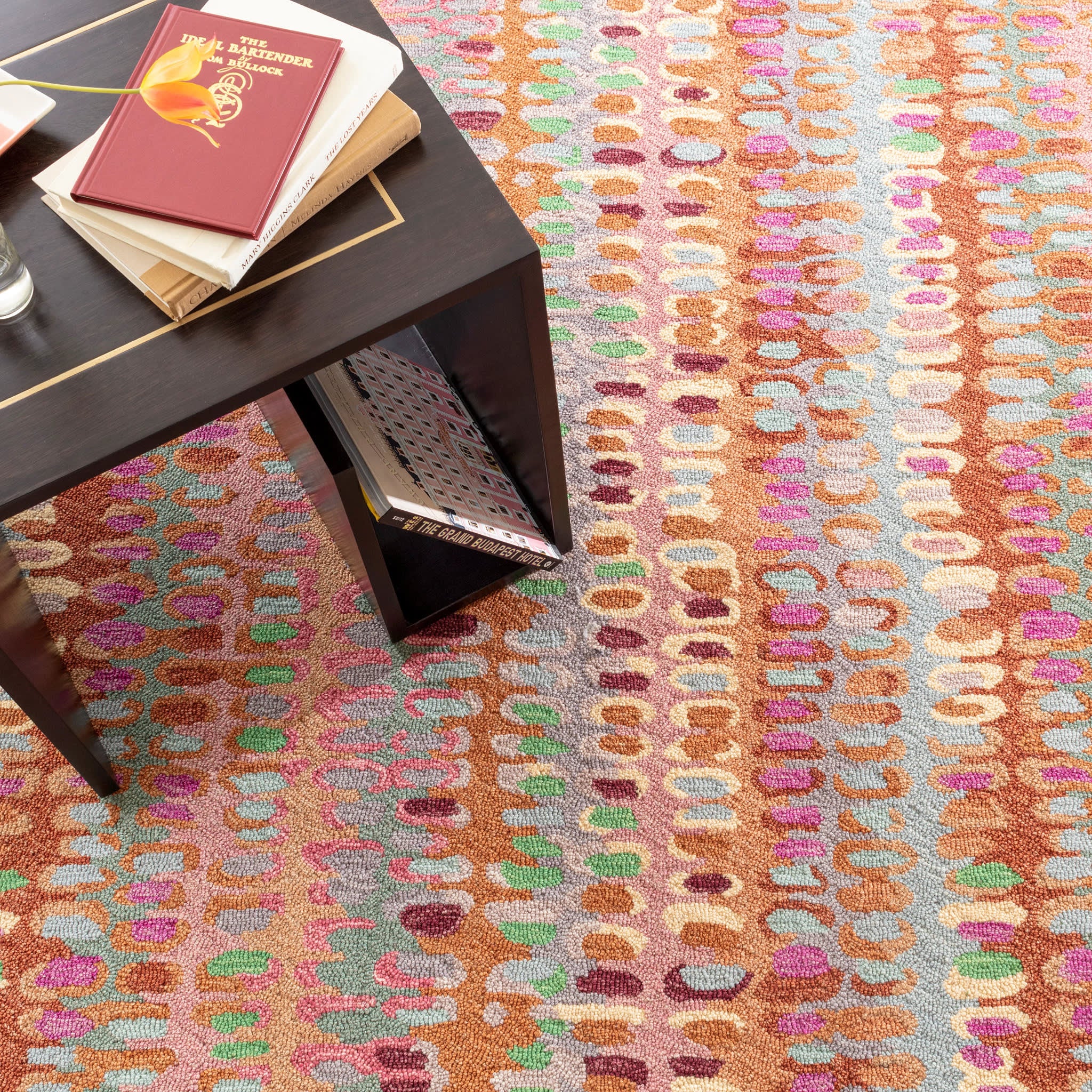 Paint Chip Hand Micro Hooked Wool Rug | Clay - Image 4