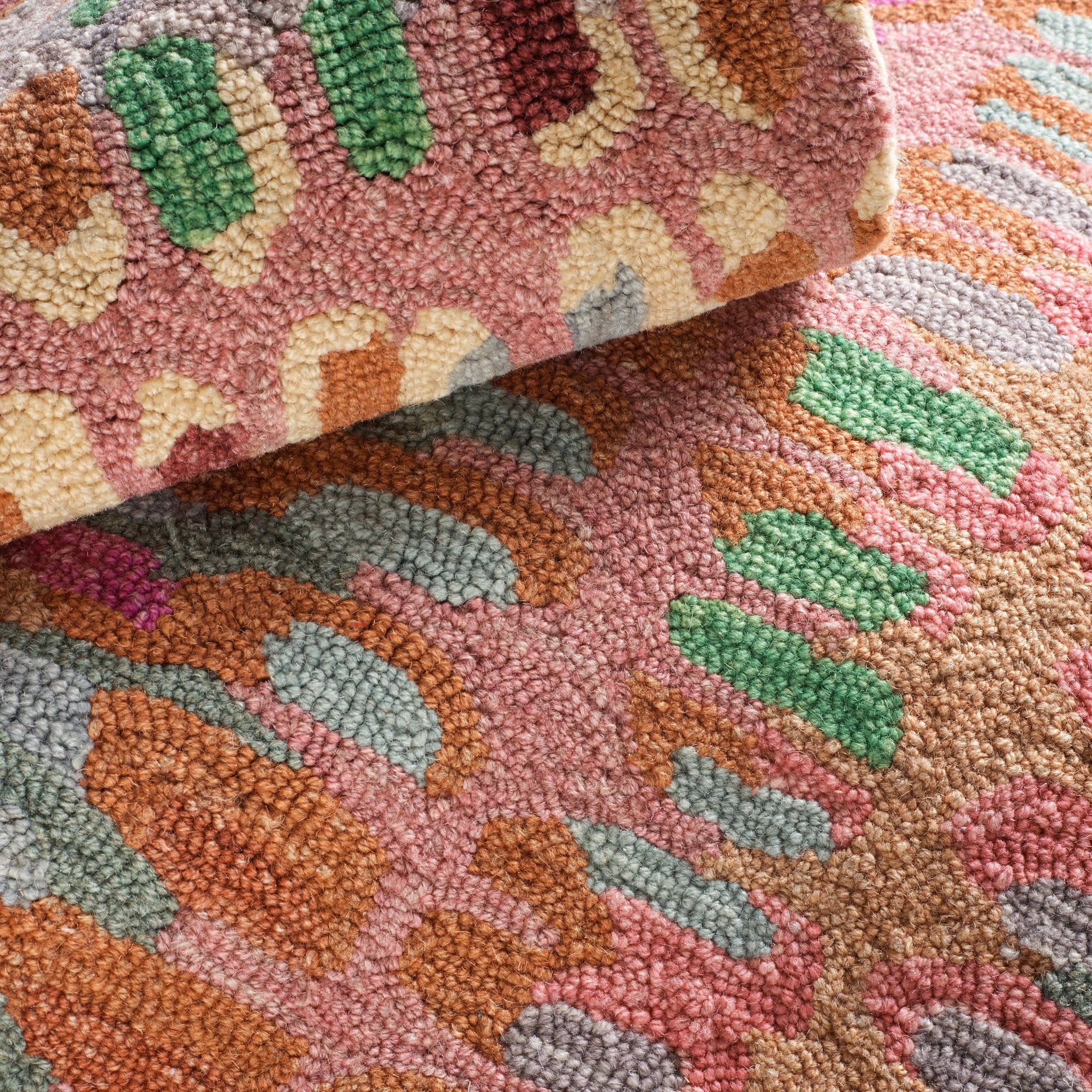 Paint Chip Hand Micro Hooked Wool Rug | Clay - Image 5