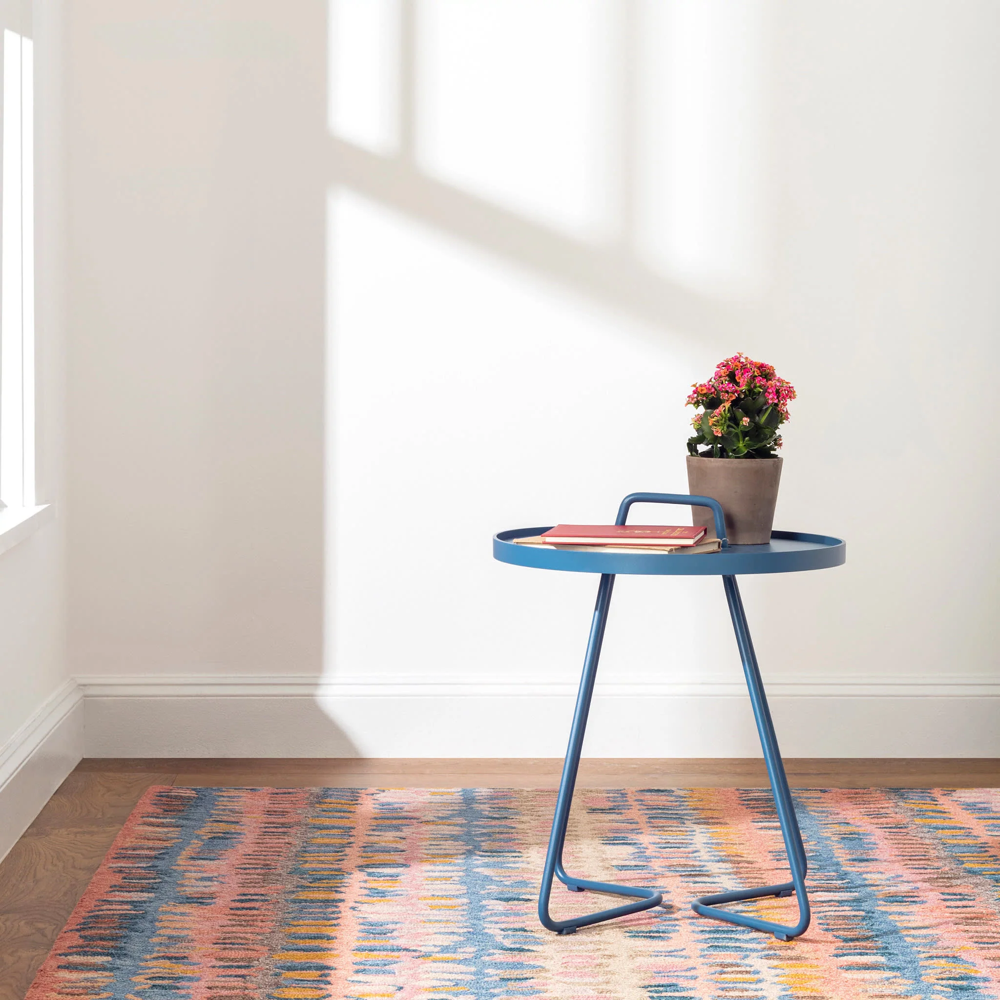 Paint Chip Hand Micro Hooked Wool Rug | Coral - Image 4
