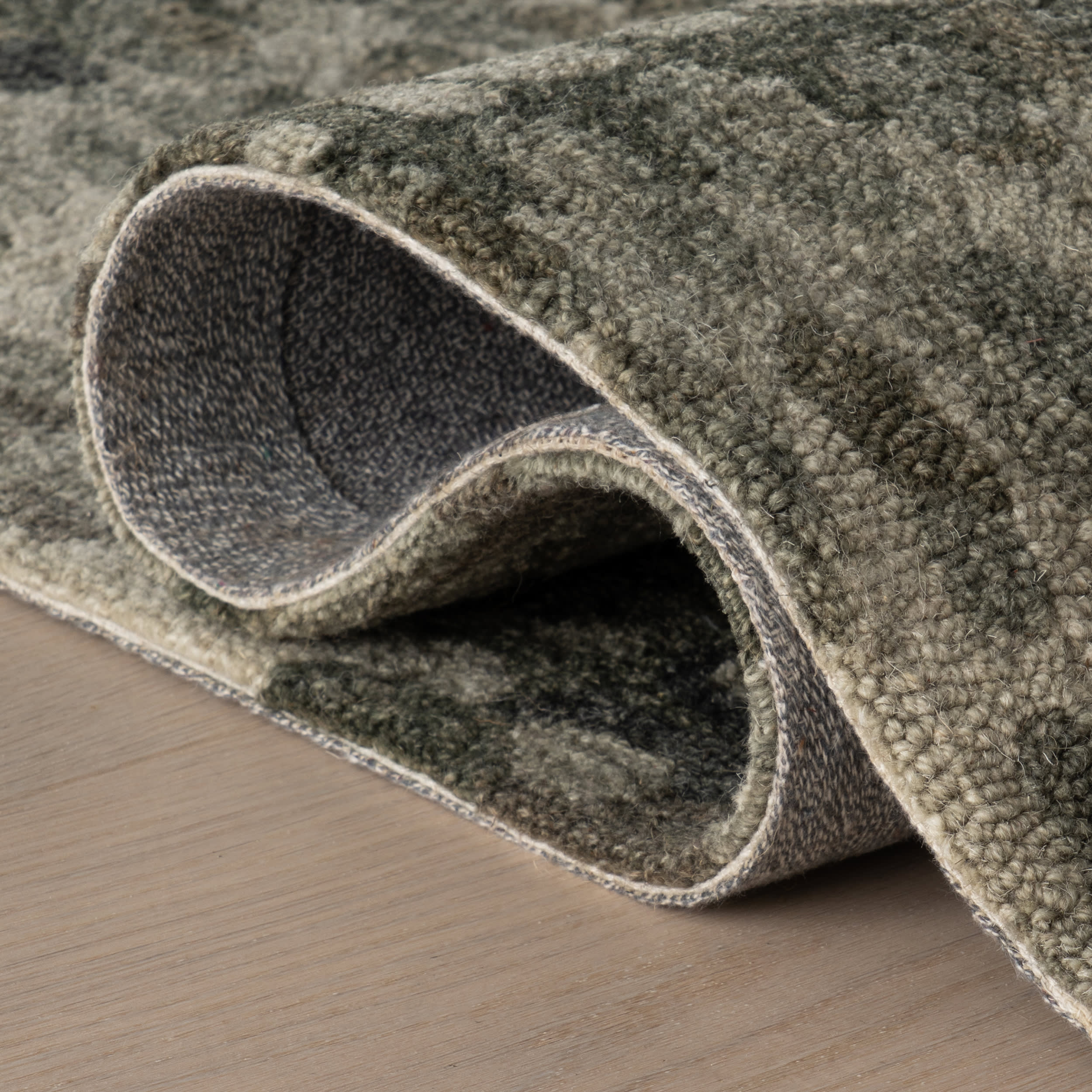 Paint Chip Hand Micro Hooked Wool Rug | Forest - Image 3
