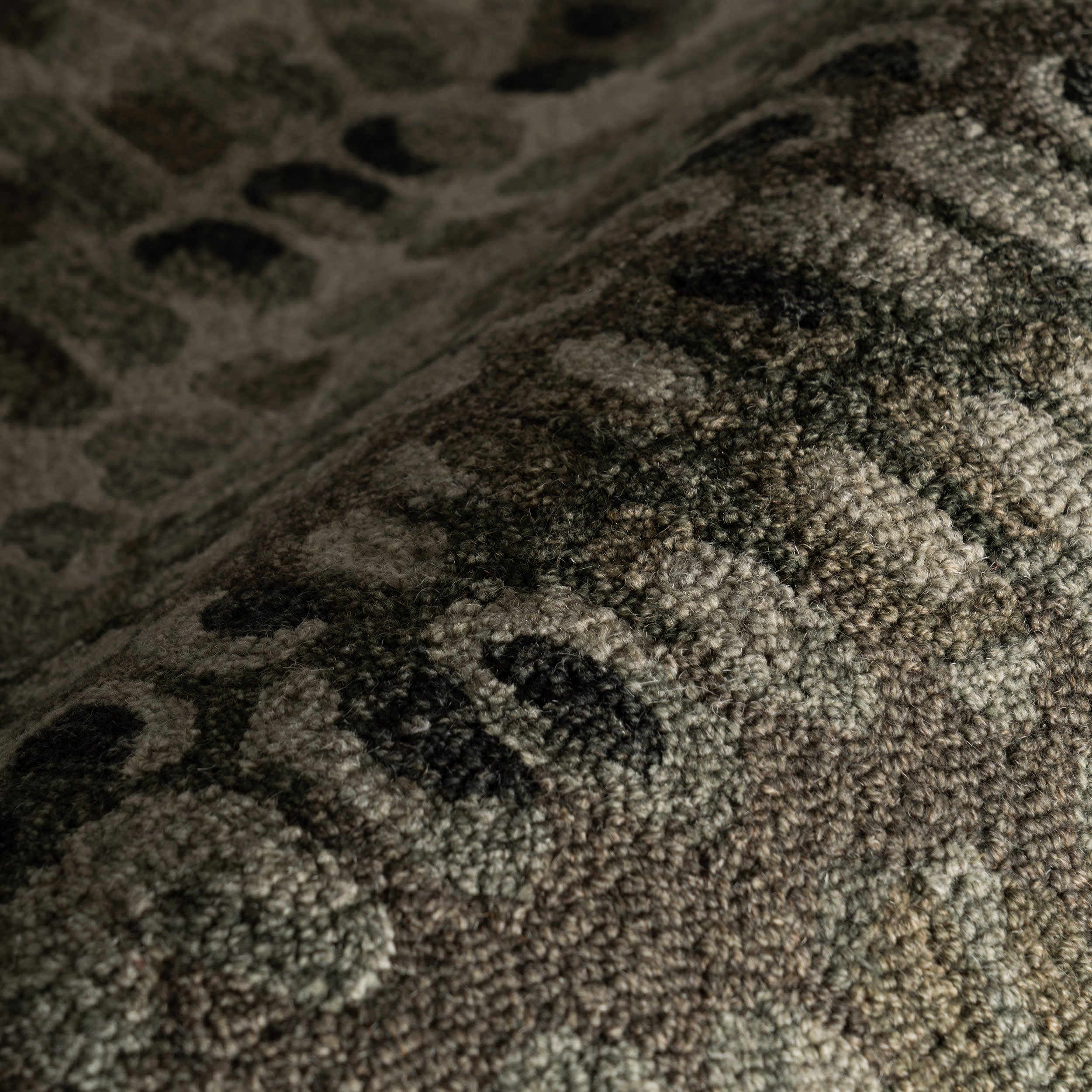 Paint Chip Hand Micro Hooked Wool Rug | Forest - Image 4