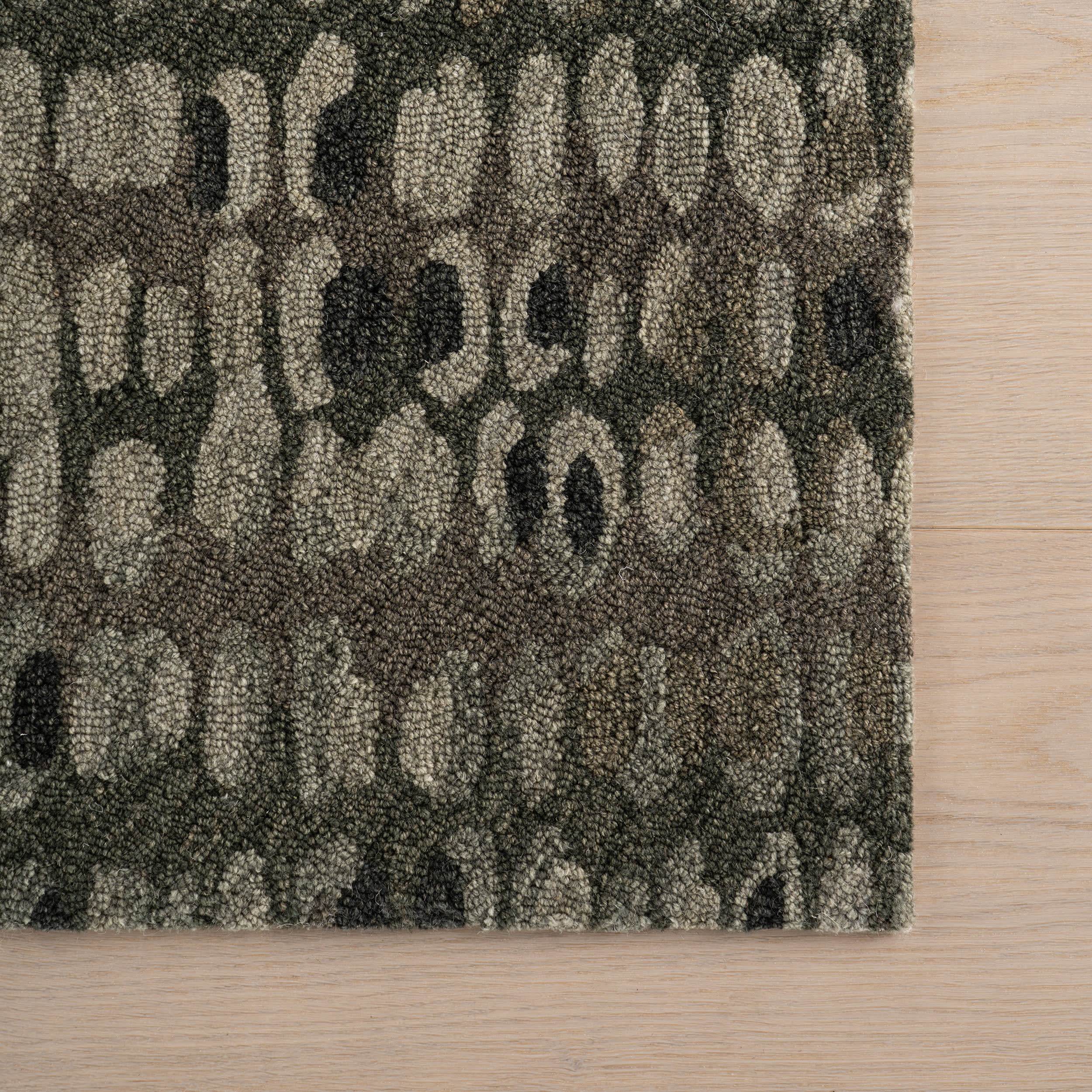 Paint Chip Hand Micro Hooked Wool Rug | Forest - Image 6