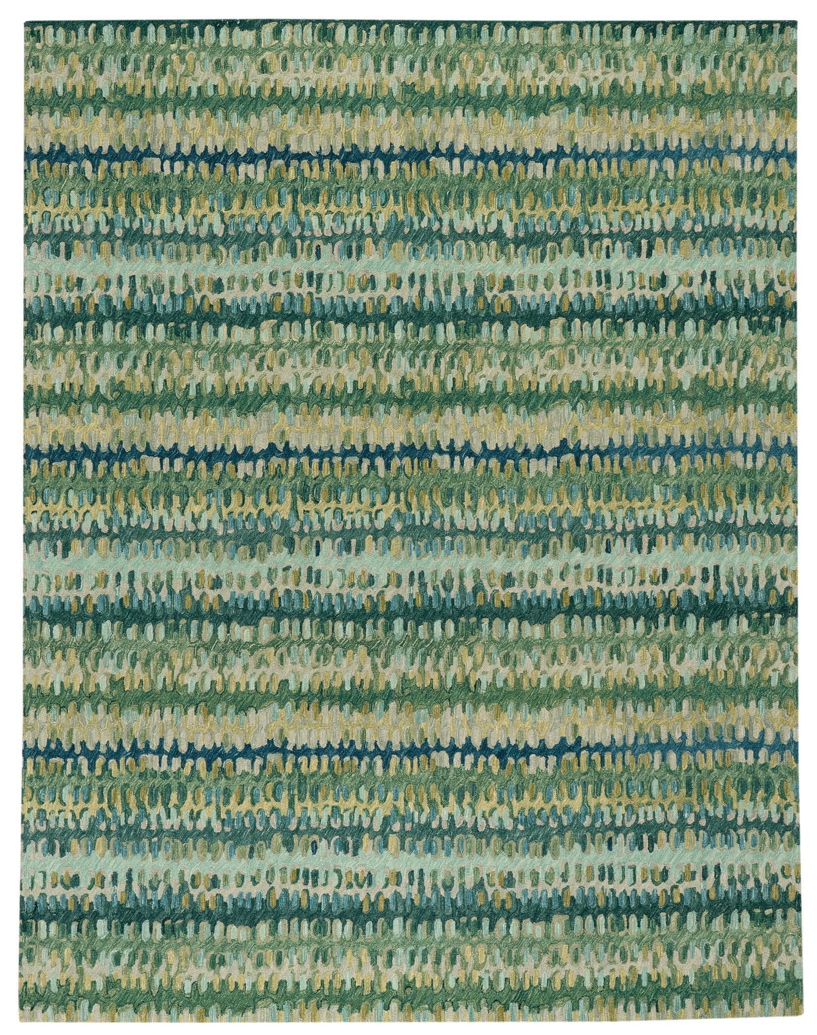 Paint Chip Hand Micro Hooked Wool Rug | Moss - Image 3
