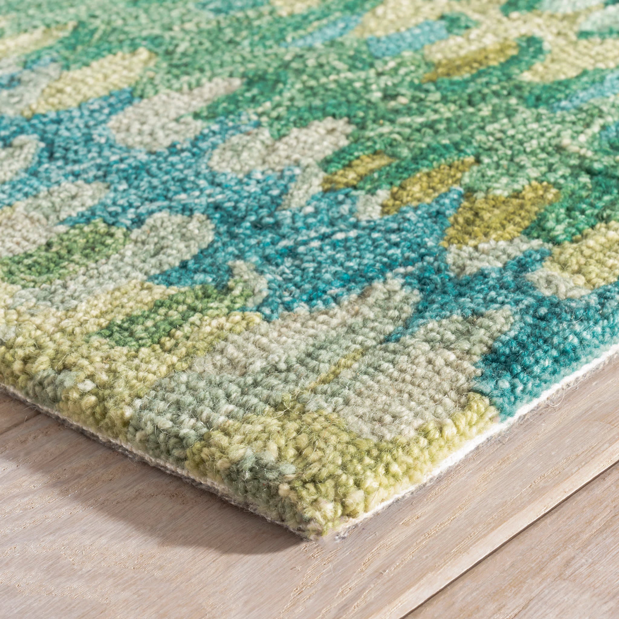Paint Chip Hand Micro Hooked Wool Rug | Moss - Image 9