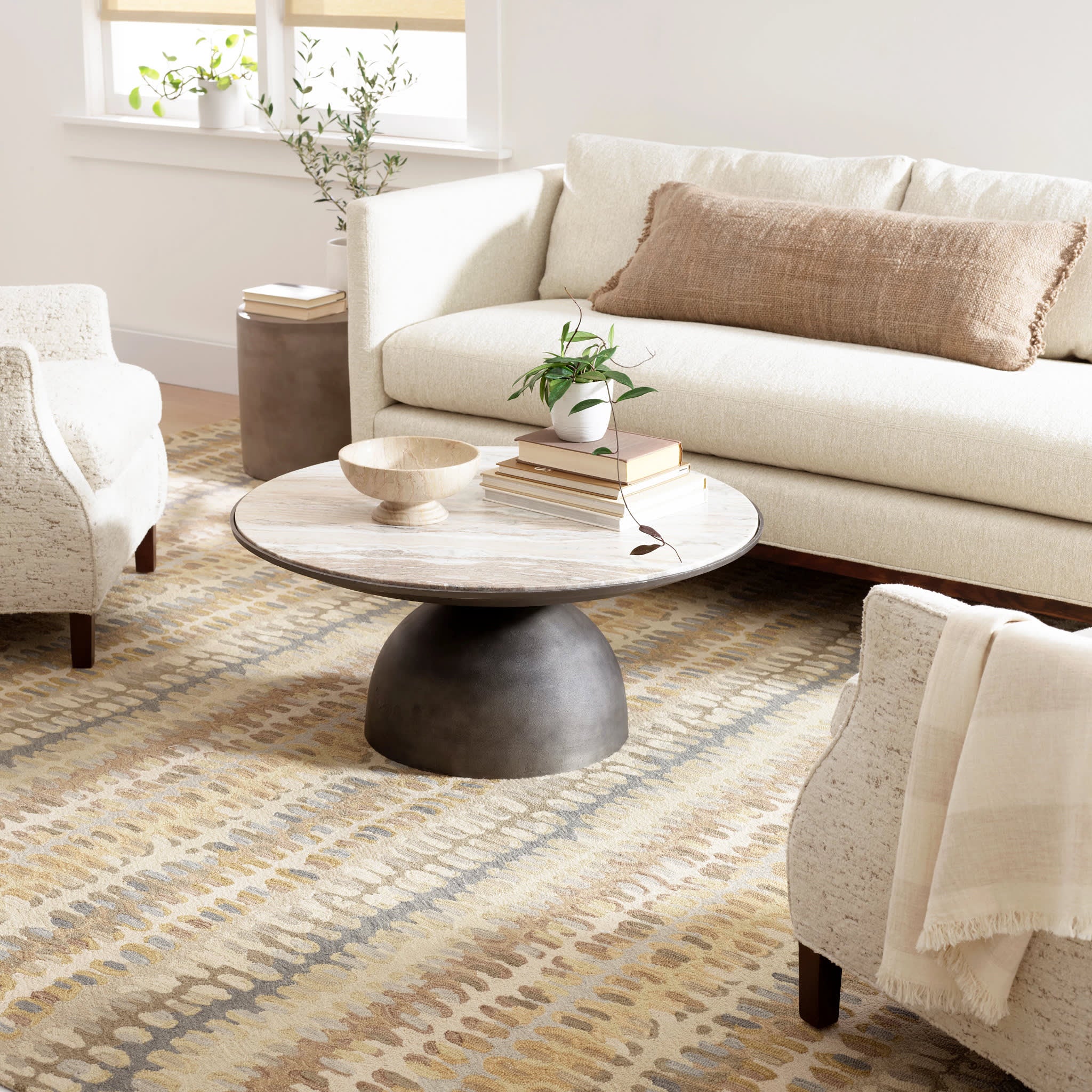 Paint Chip Hand Micro Hooked Wool Rug | Natural - Image 4