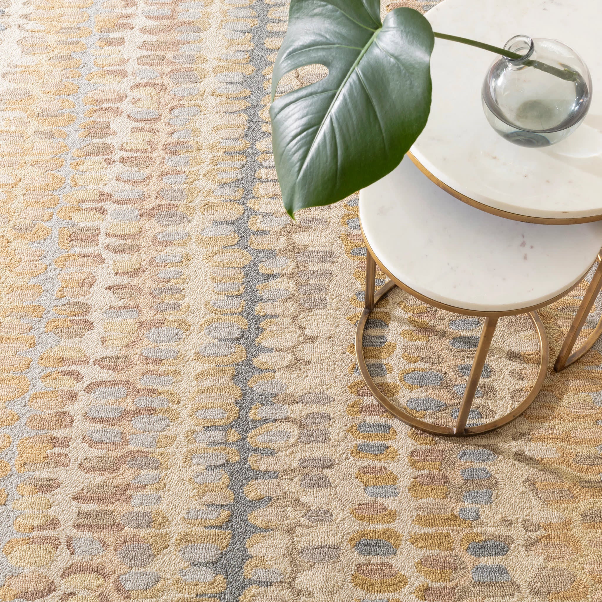 Paint Chip Hand Micro Hooked Wool Rug | Natural - Image 6