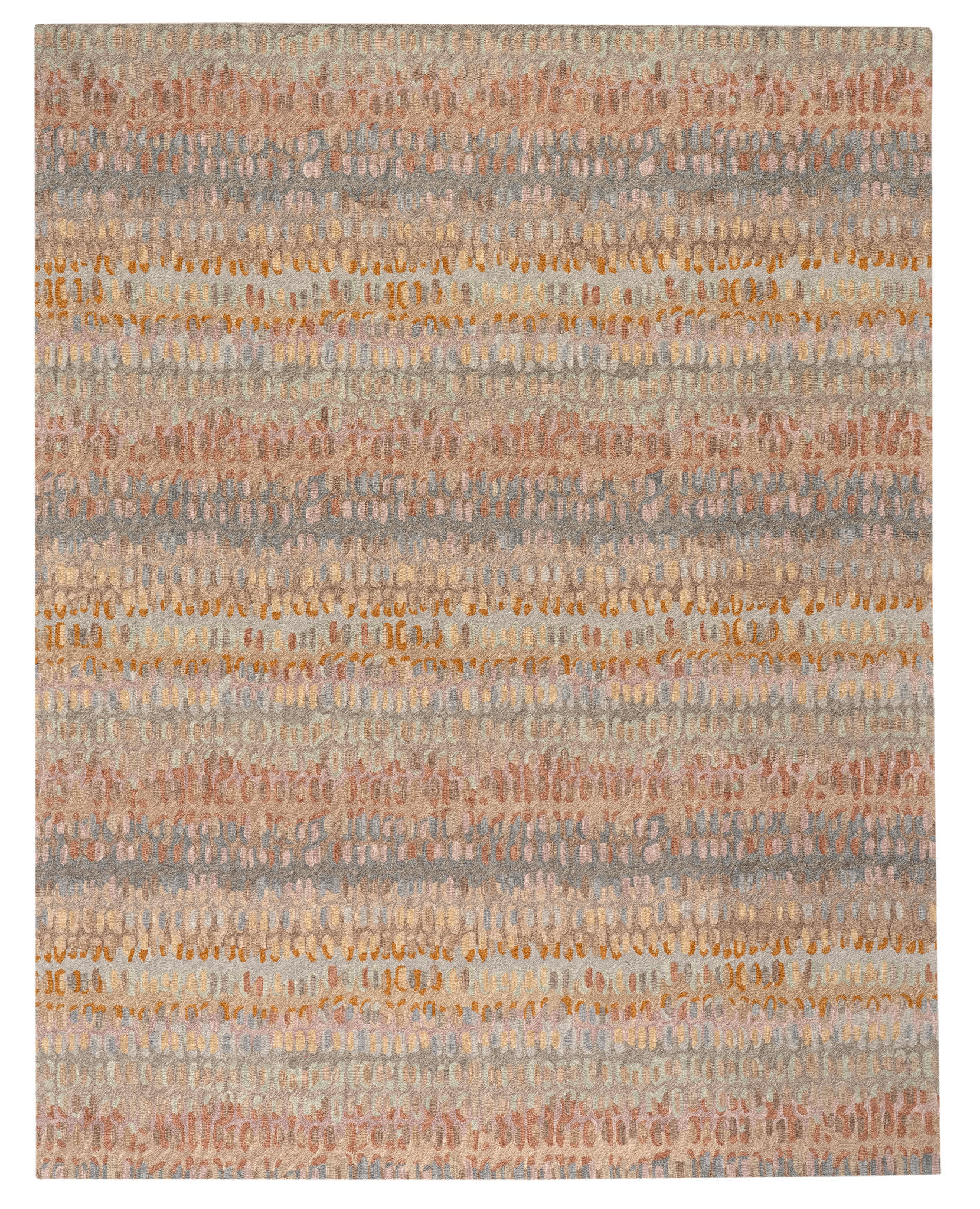 Paint Chip Hand Micro Hooked Wool Rug | Stone - Image 2