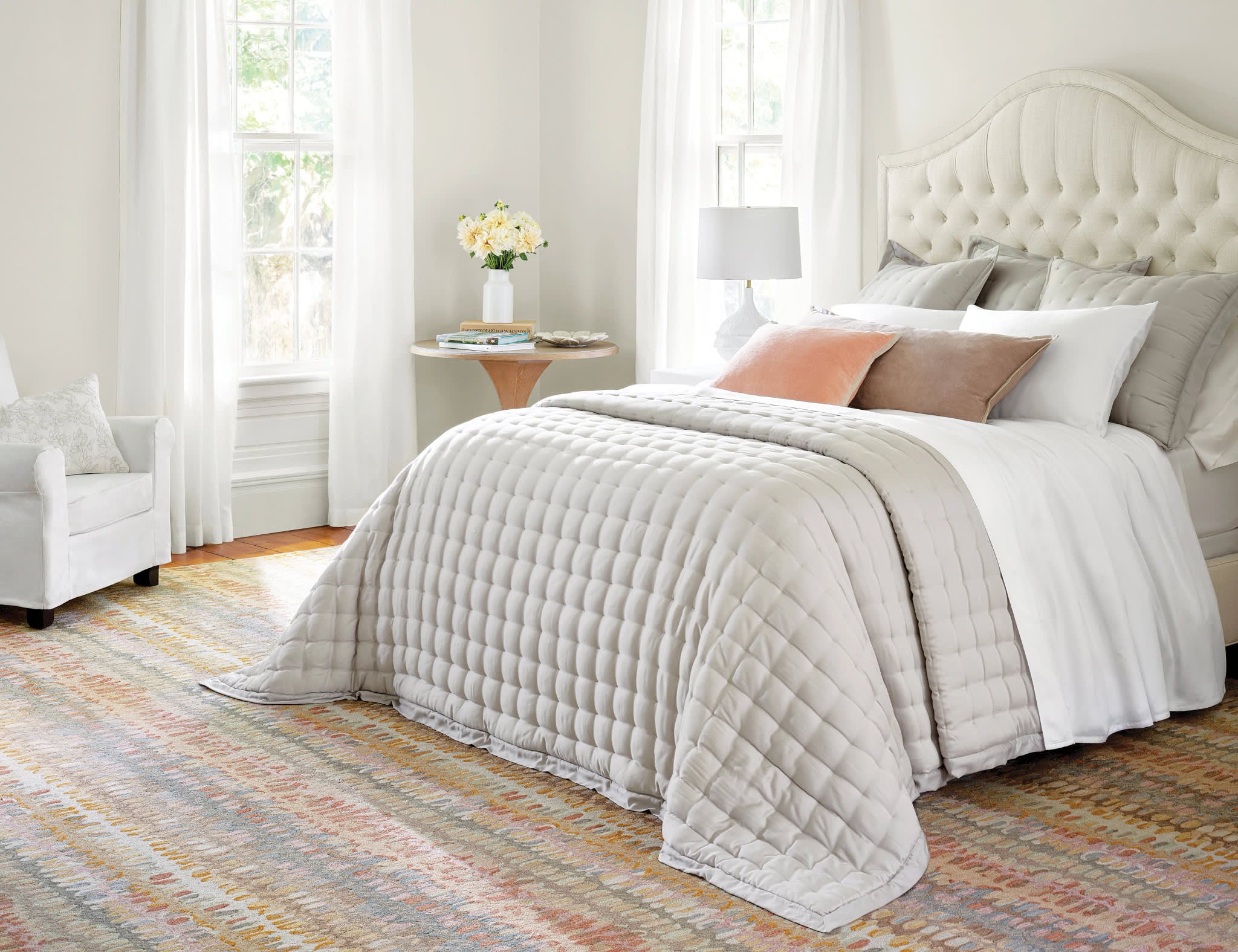 Paint Chip Hand Micro Hooked Wool Rug | Stone - Image 4