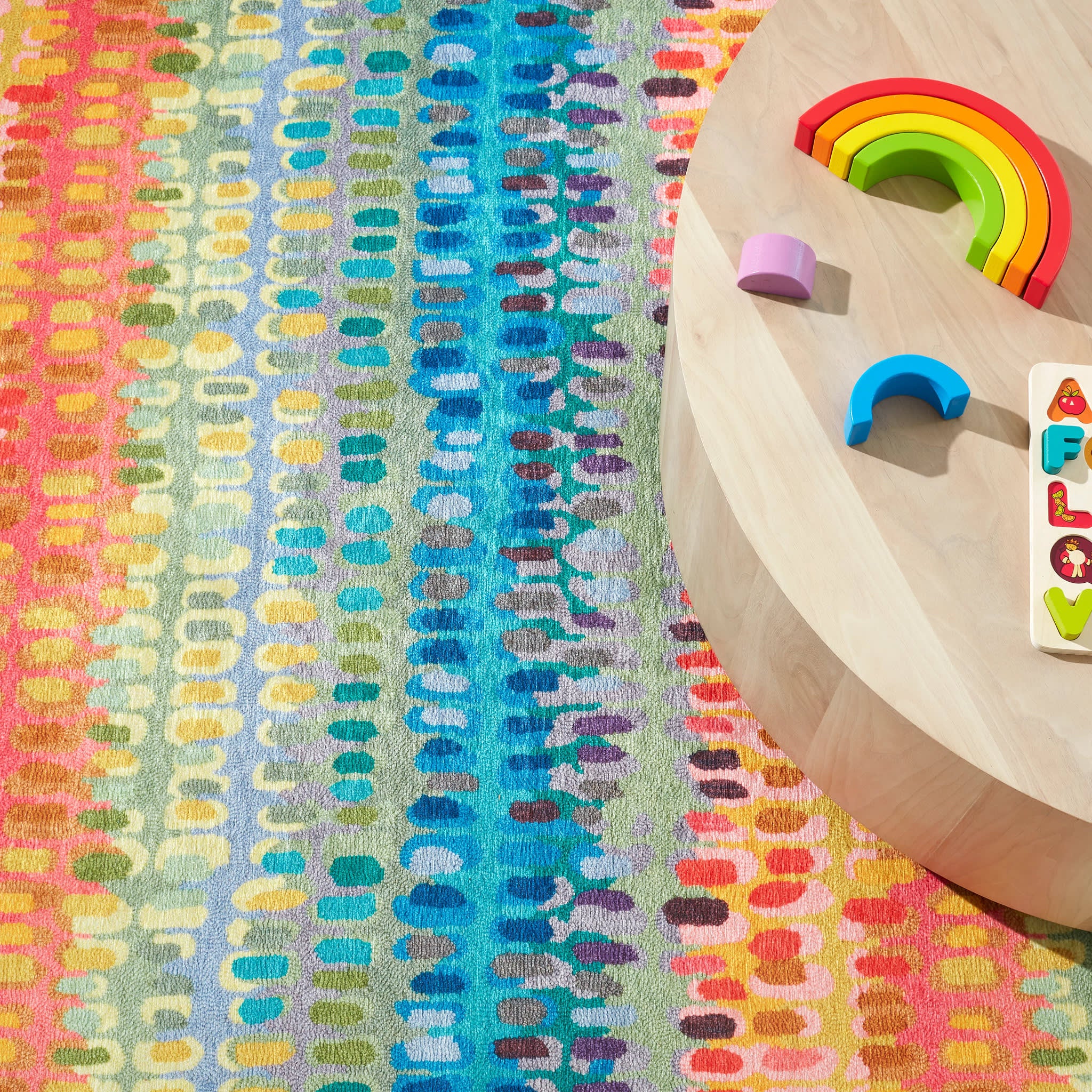 Paint Chip Machine Washable Rug | Multi - Image 3