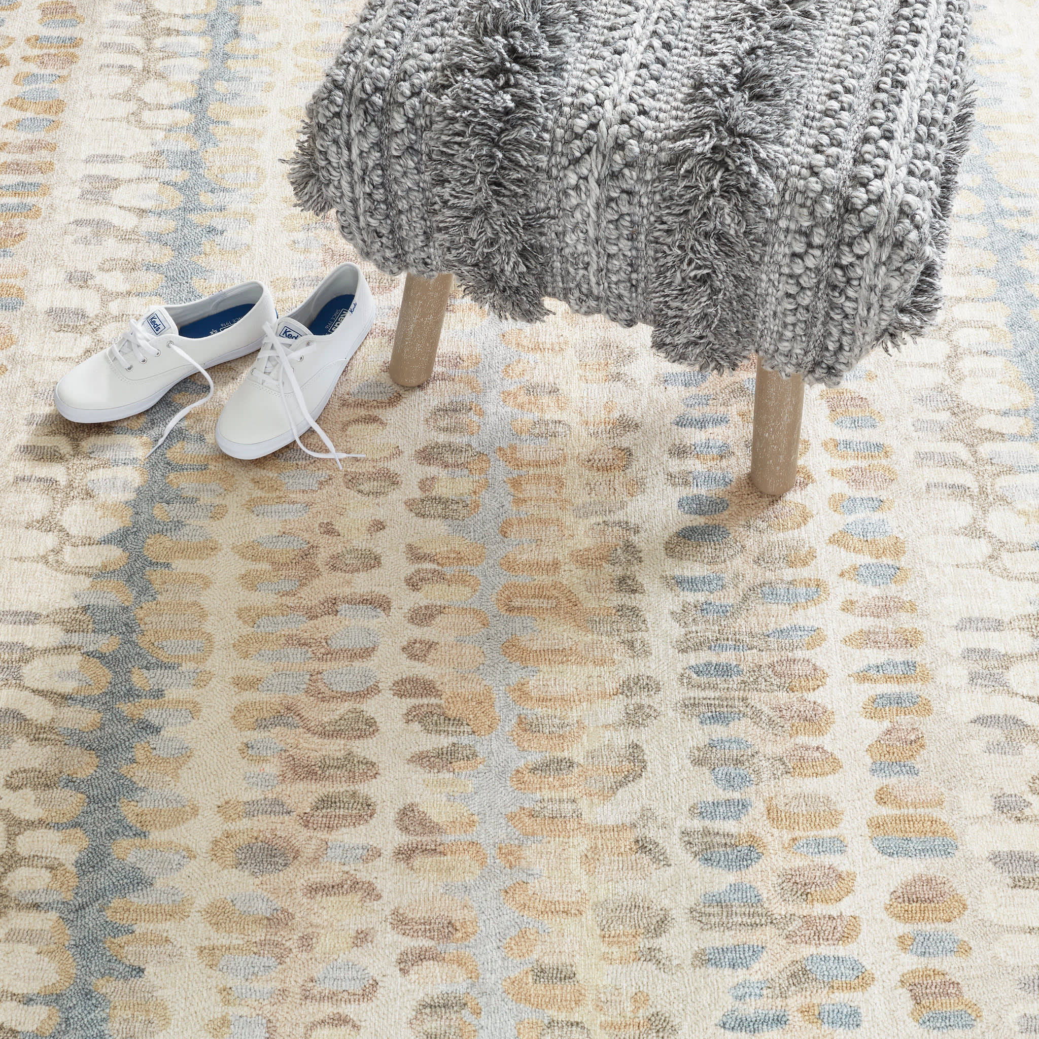 Paint Chip Machine Washable Rug | Natural - Image 3