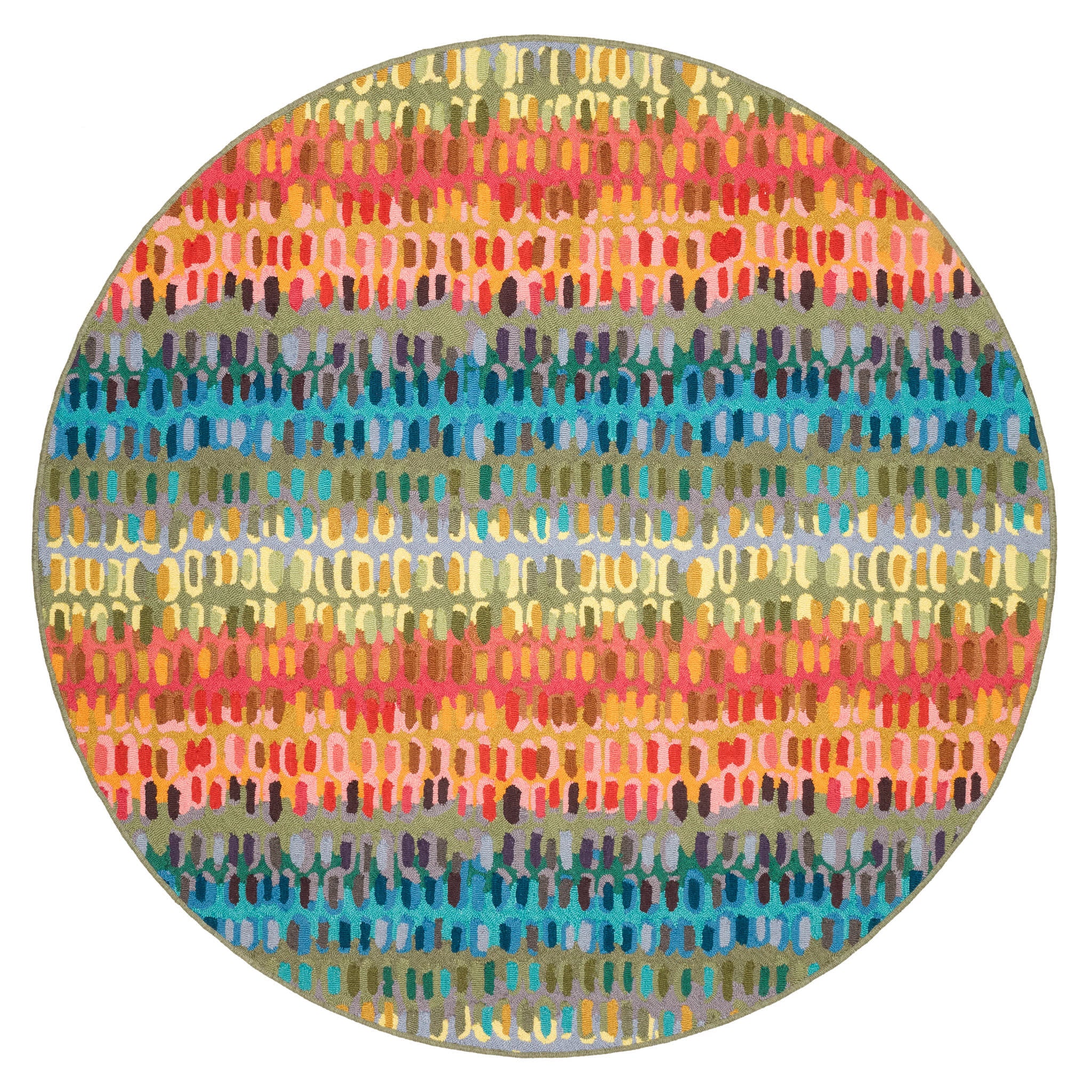 Paint Chip Hand Micro Hooked Wool Custom Rug | Multi - Image 6