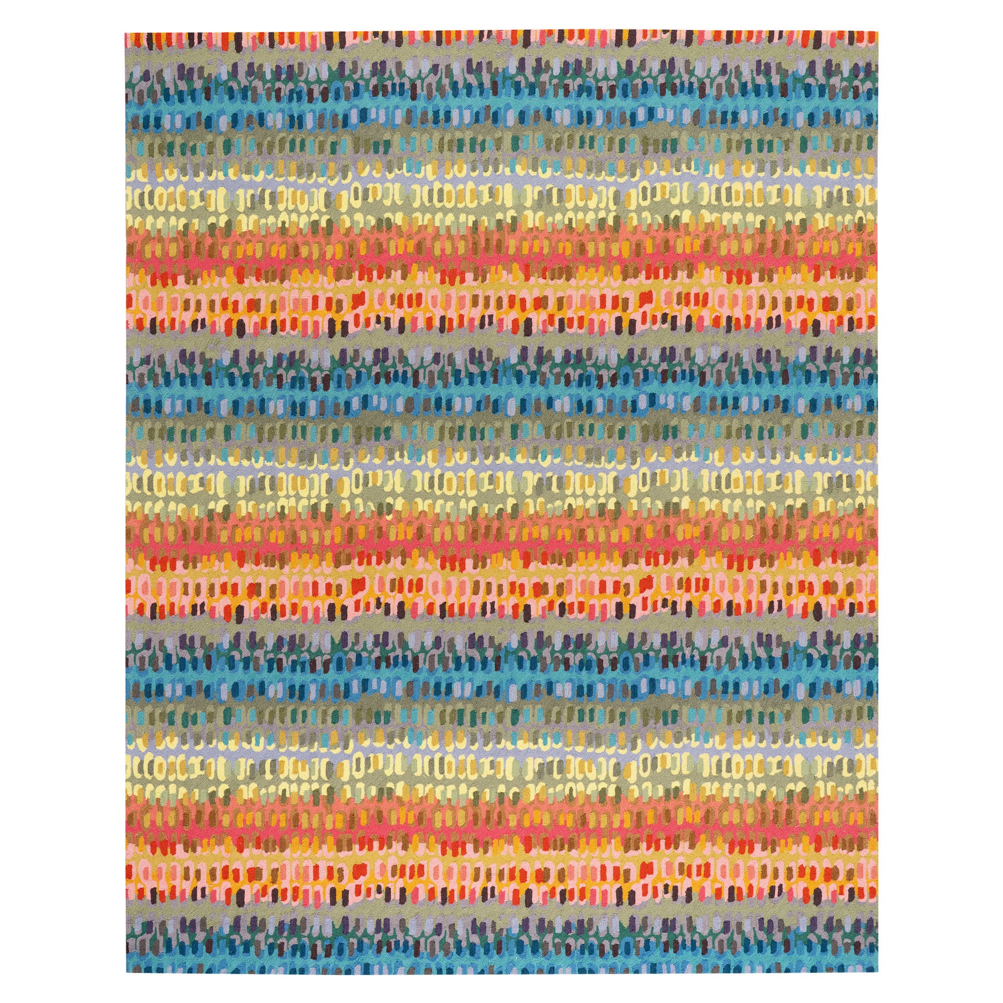 Paint Chip Hand Micro Hooked Wool Rug | Multi - Image 2