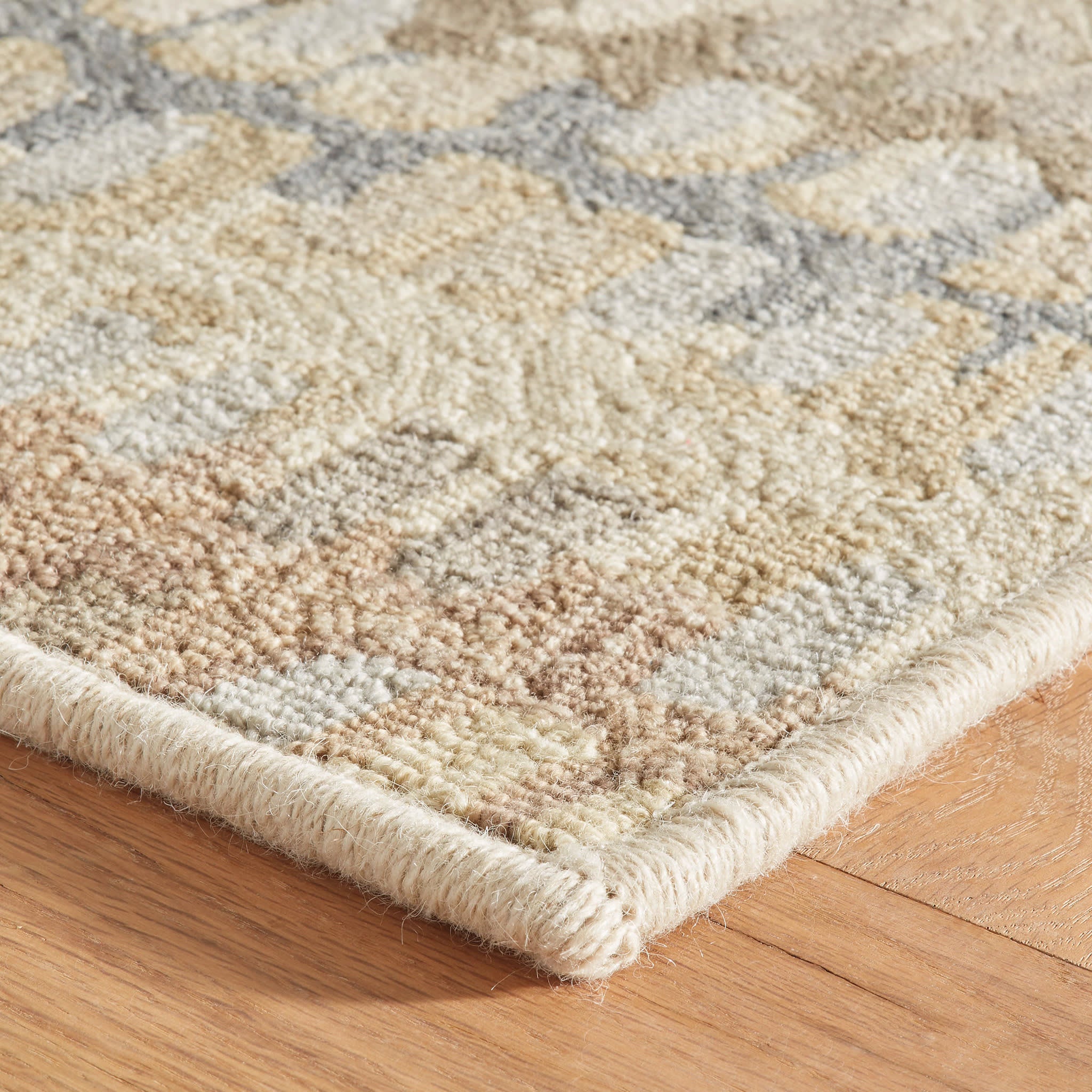 Paint Chip Hand Micro Hooked Wool Custom Rug | Natural - Image 3