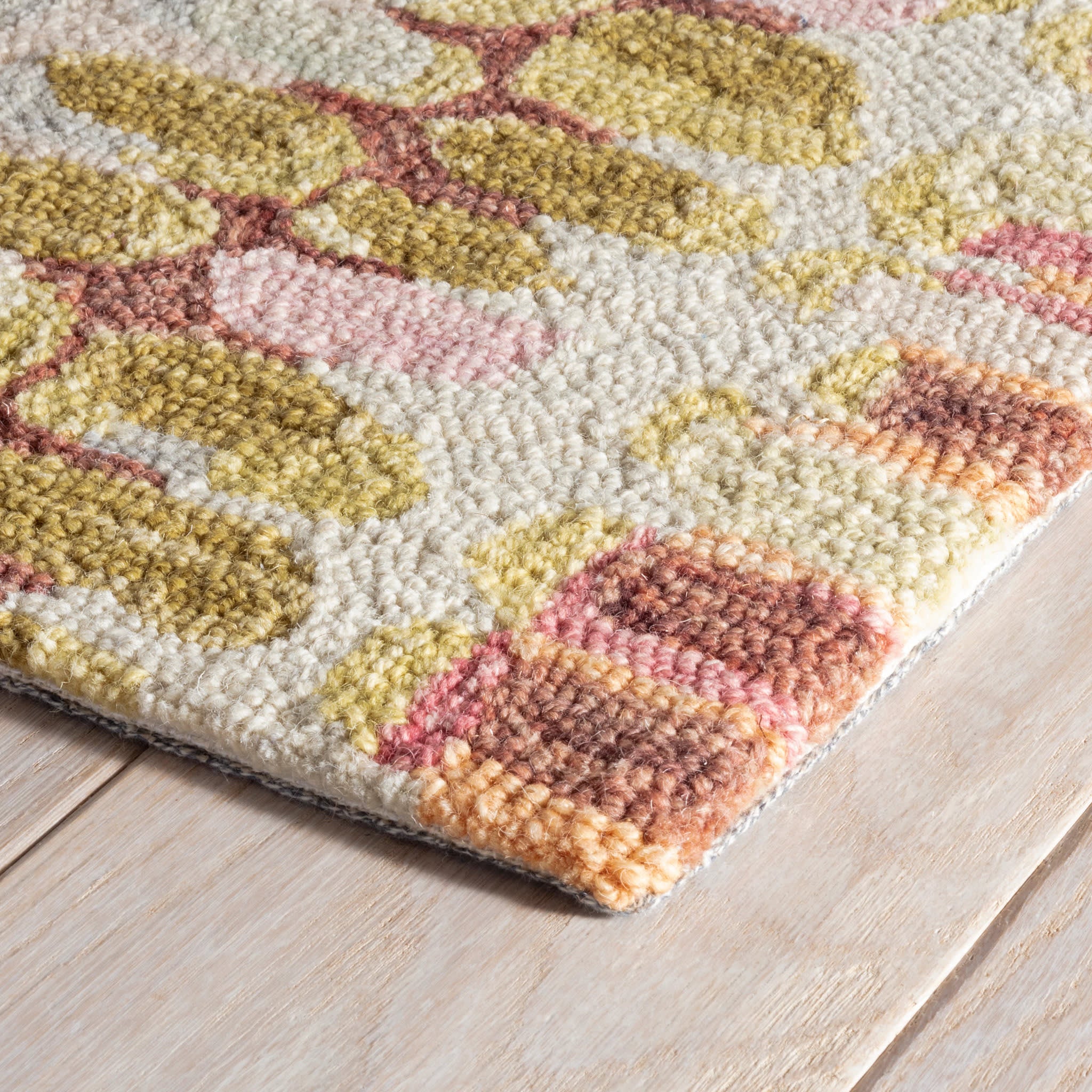 Paint Chip Hand Micro Hooked Wool Rug | Pastel - Image 5