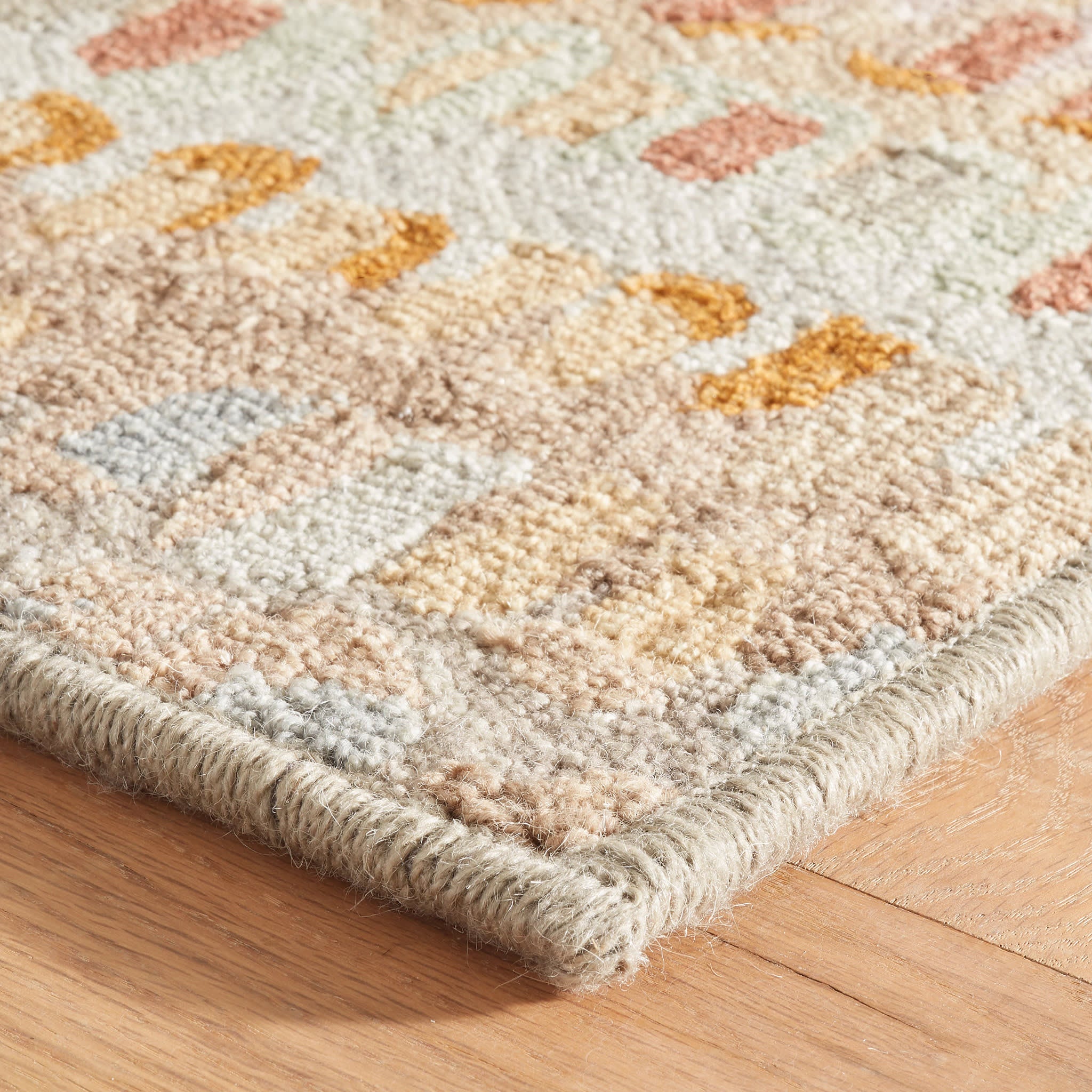 Paint Chip Hand Micro Hooked Wool Custom Rug | Stone - Image 3