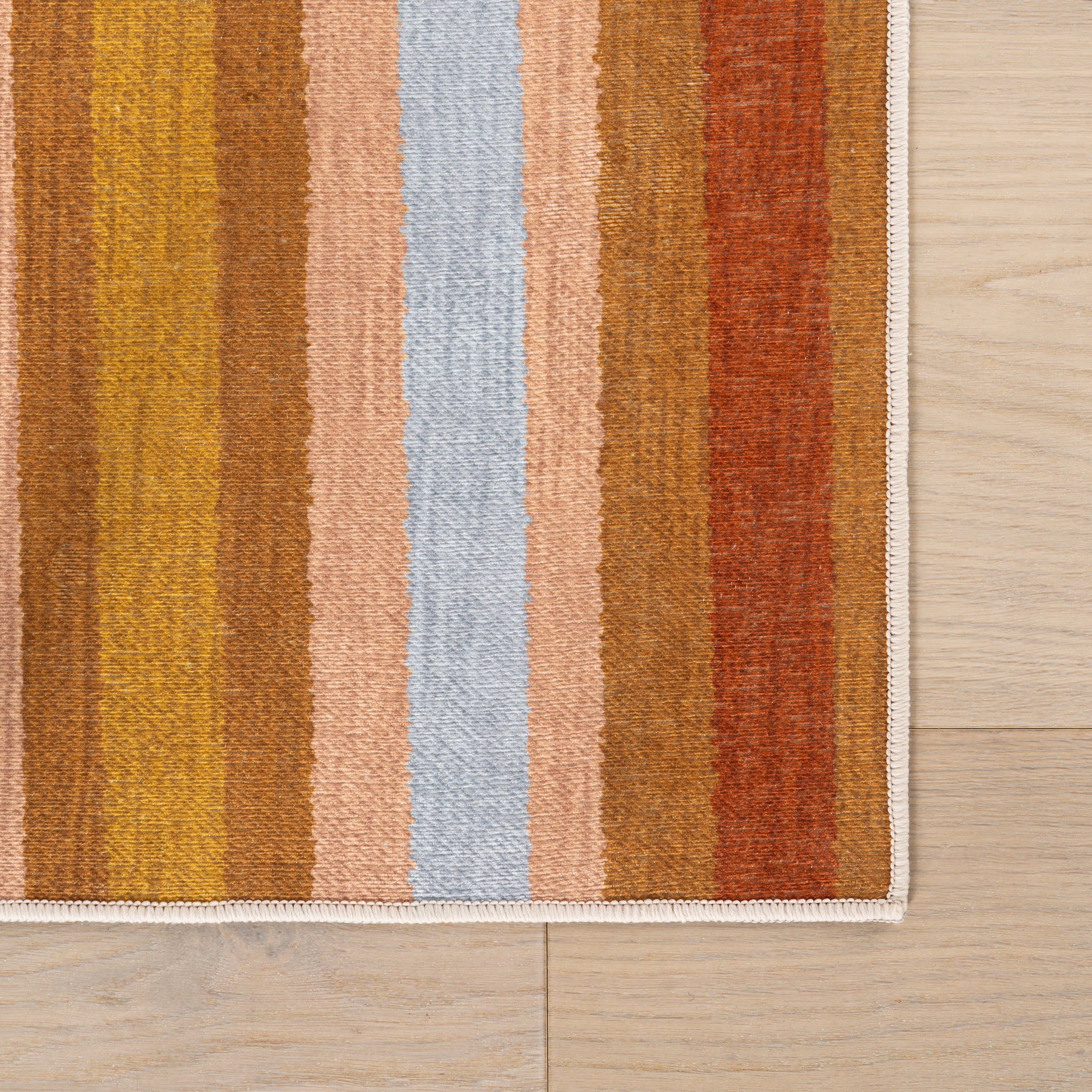 Painted Path Striped Washable Rug by Society6 | Multicolor - Image 4