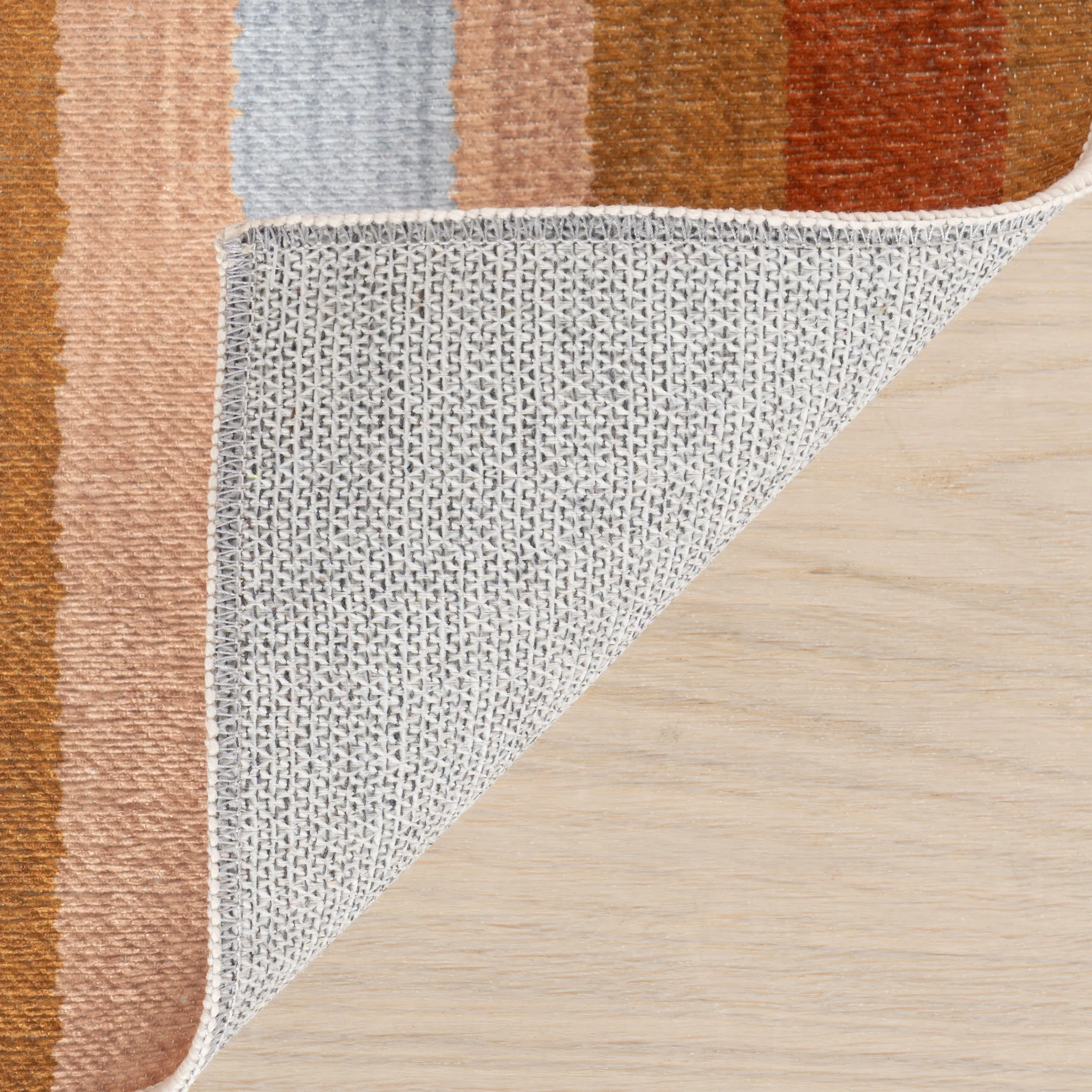 Painted Path Striped Washable Rug by Society6 | Multicolor - Image 8