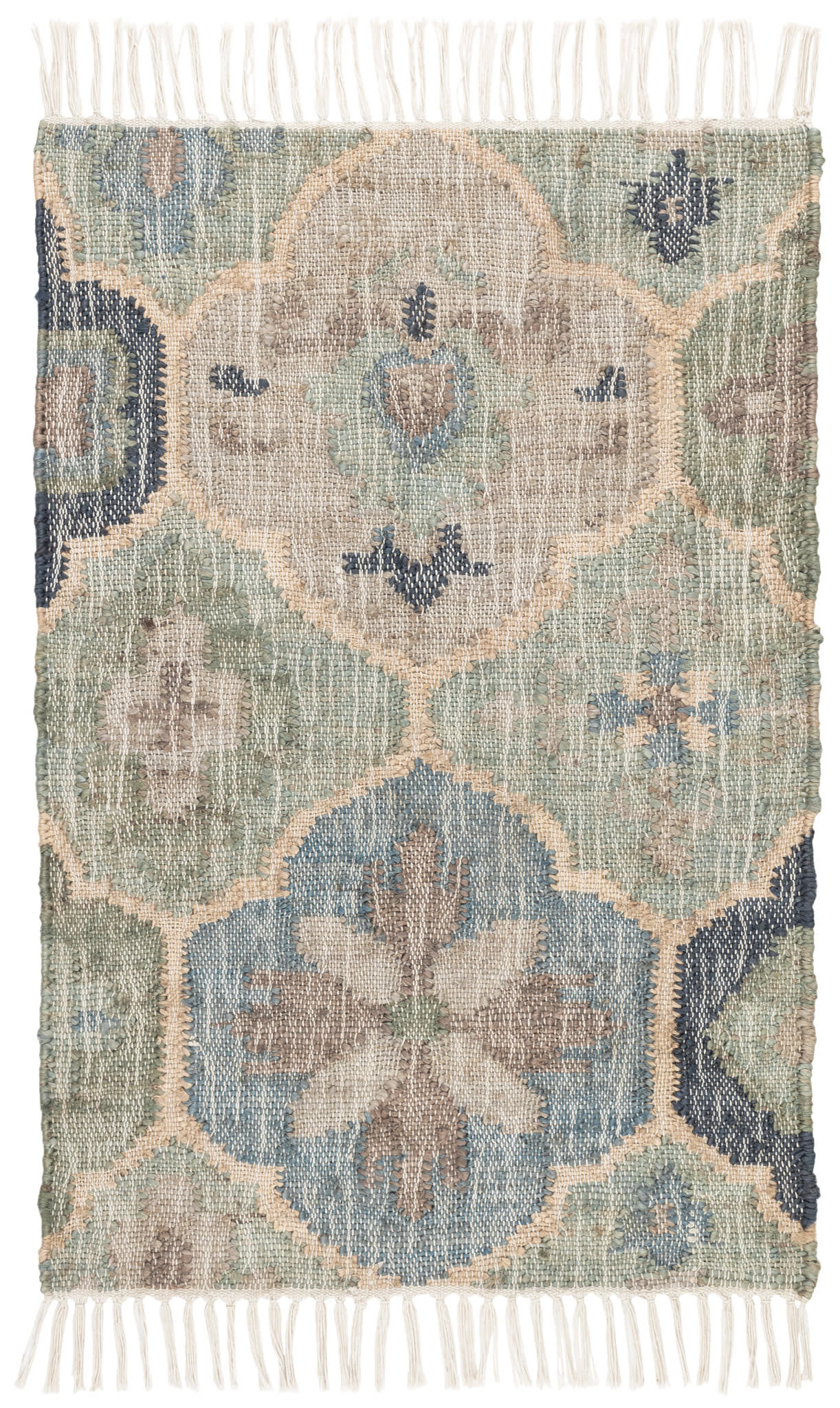 Pali Handwoven Jute Rug | Blue - Image 2