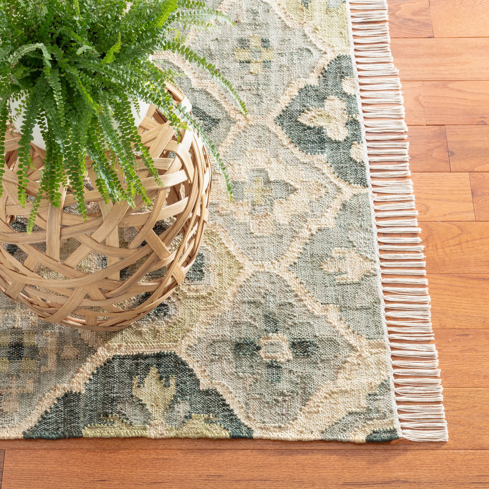 Pali Handwoven Jute Rug | Evergreen - Image 4