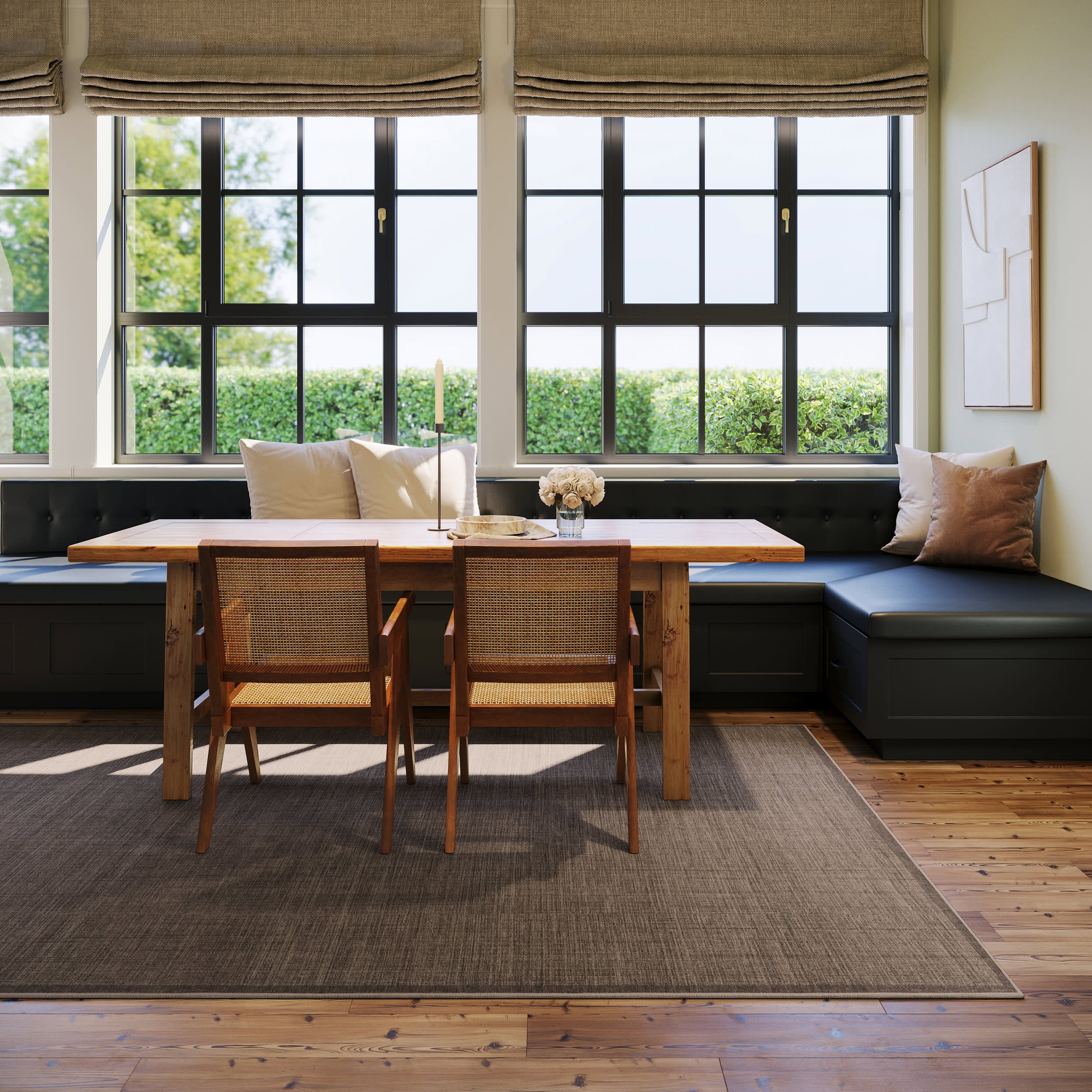 Palmer Solid Washable Rug by Nate Berkus | Burgundy - Image 2